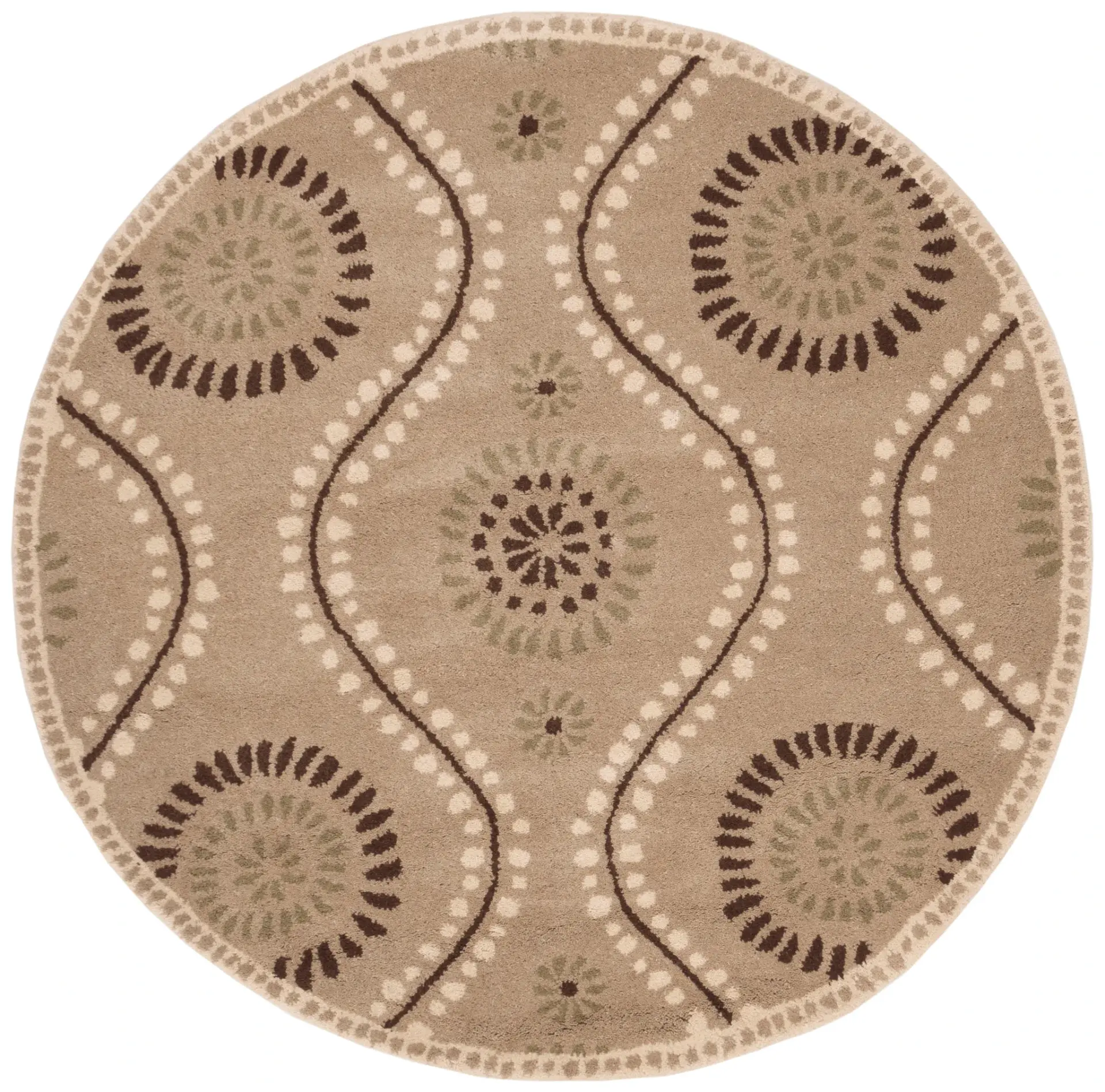 Martha Stewart Dotted Medallion Wool Outdoor Rug