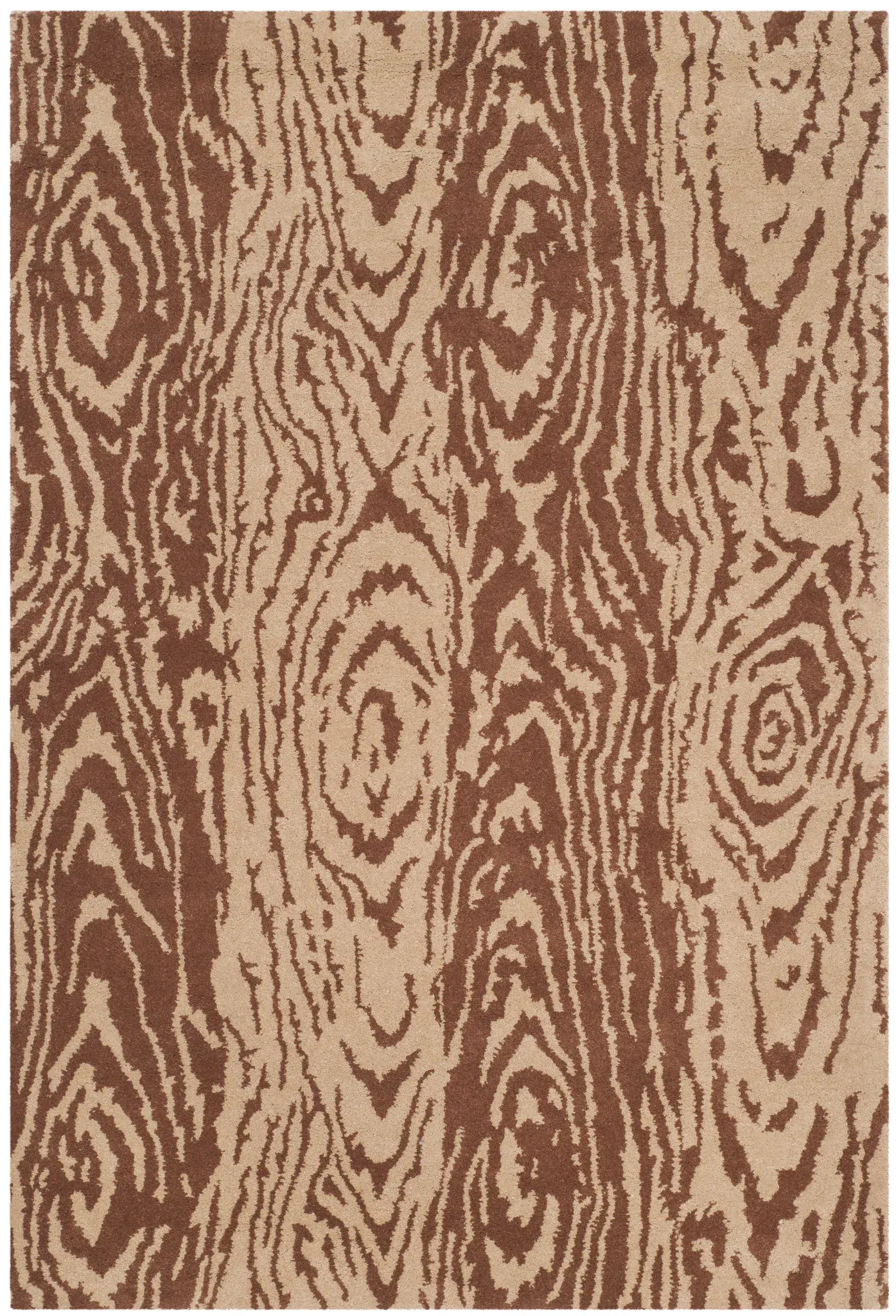 Martha Stewart Woodgrain Hand-Tufted Wool Outdoor Rug