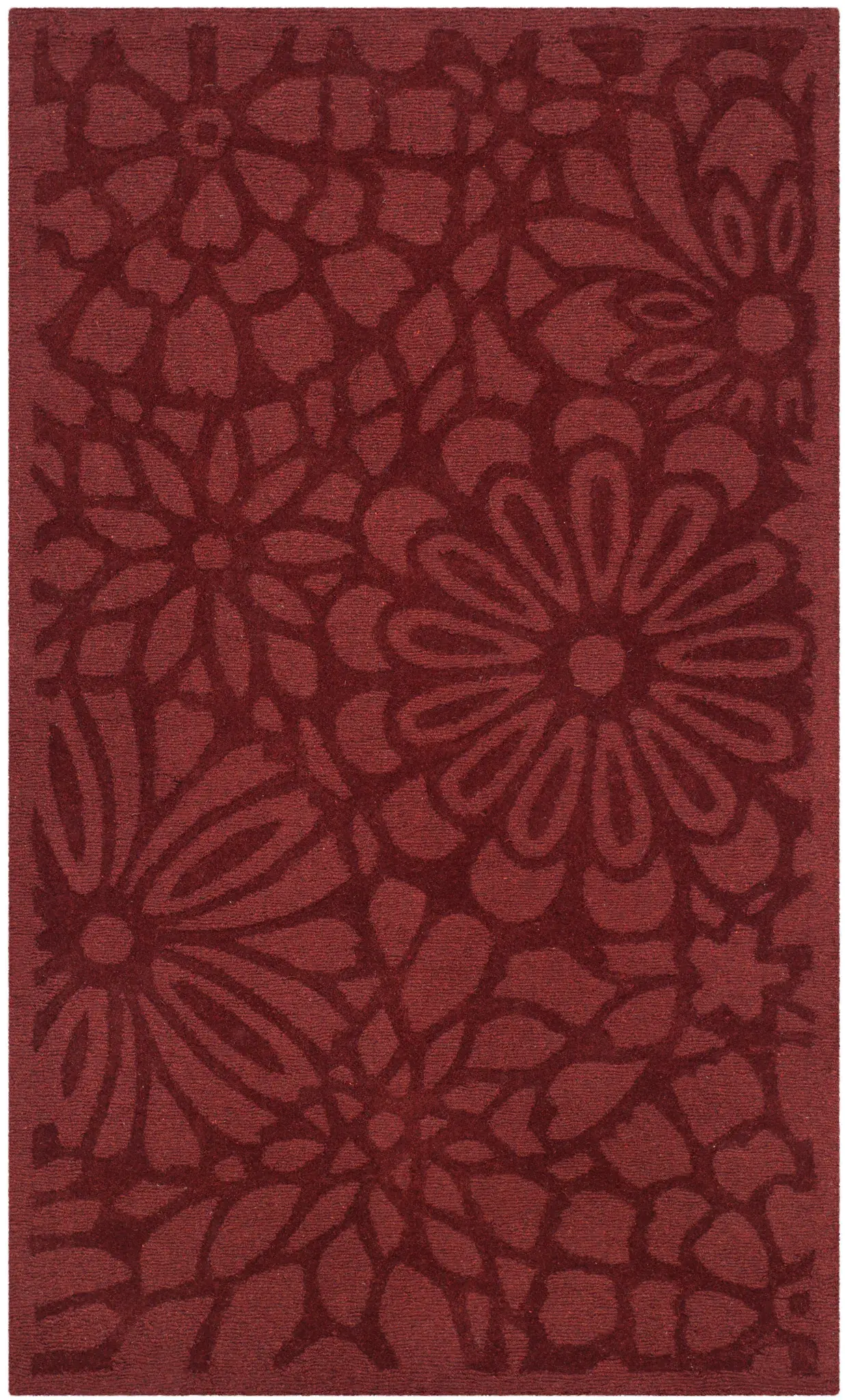Martha Stewart Oversized Floral Wool Outdoor Rug