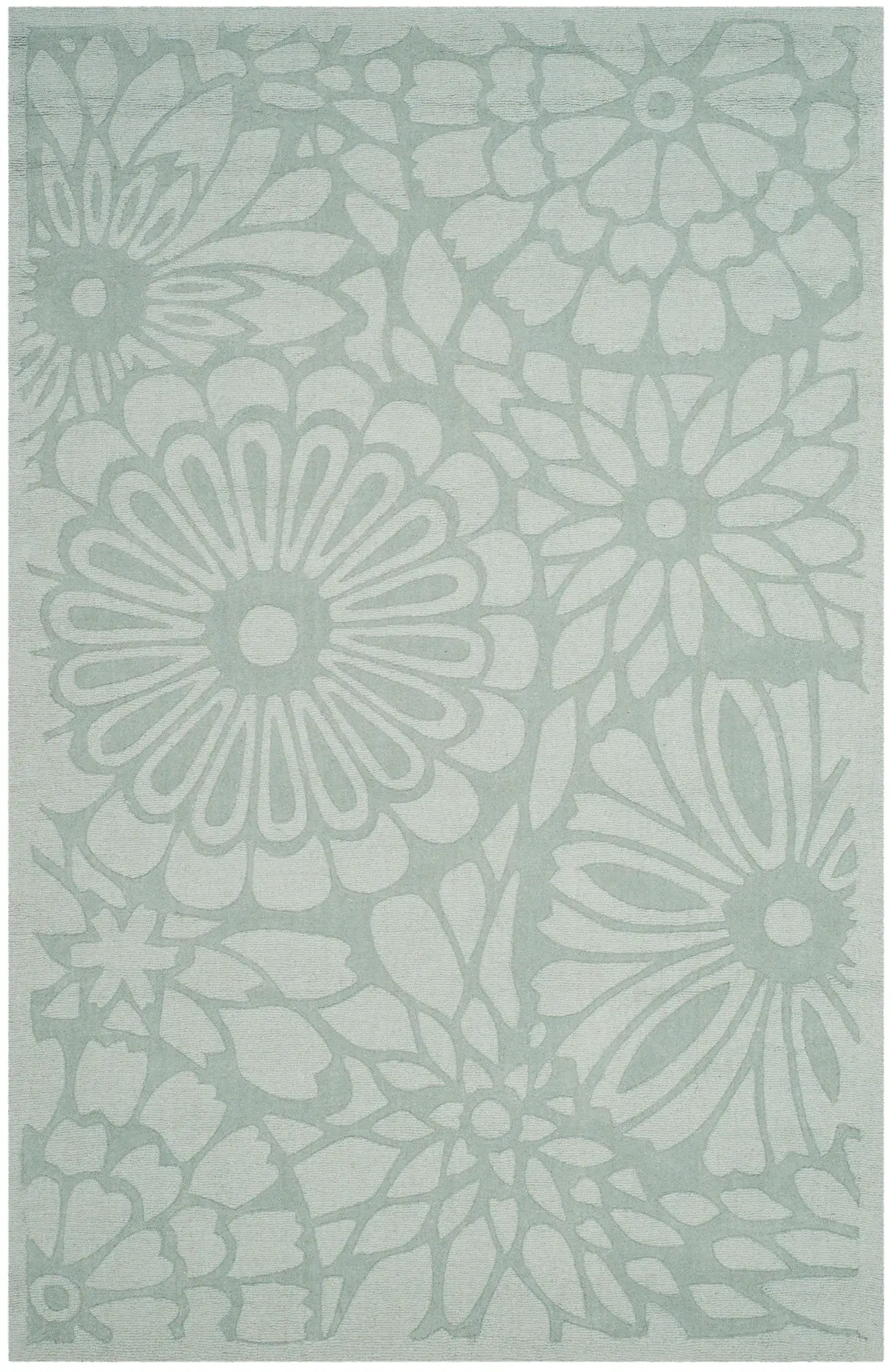 Martha Stewart Oversized Floral Wool Outdoor Rug