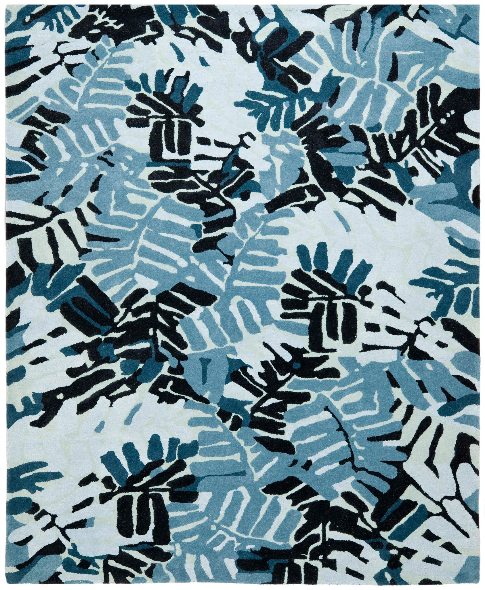 Martha Stewart Palm Leaf Hand-Tufted Wool Outdoor Rug