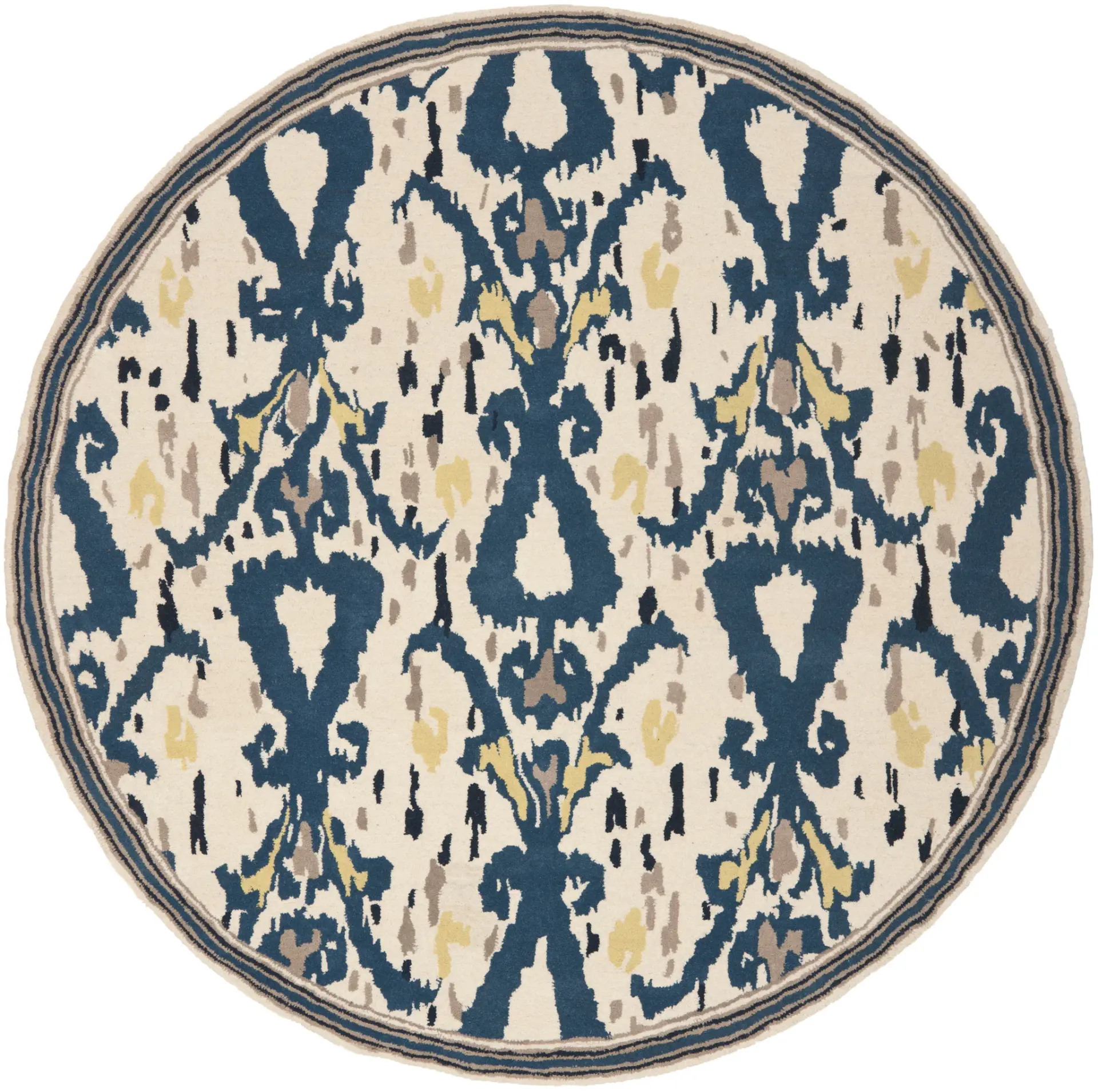 Martha Stewart Ikat Diamond Hand-Tufted Wool Outdoor Rug