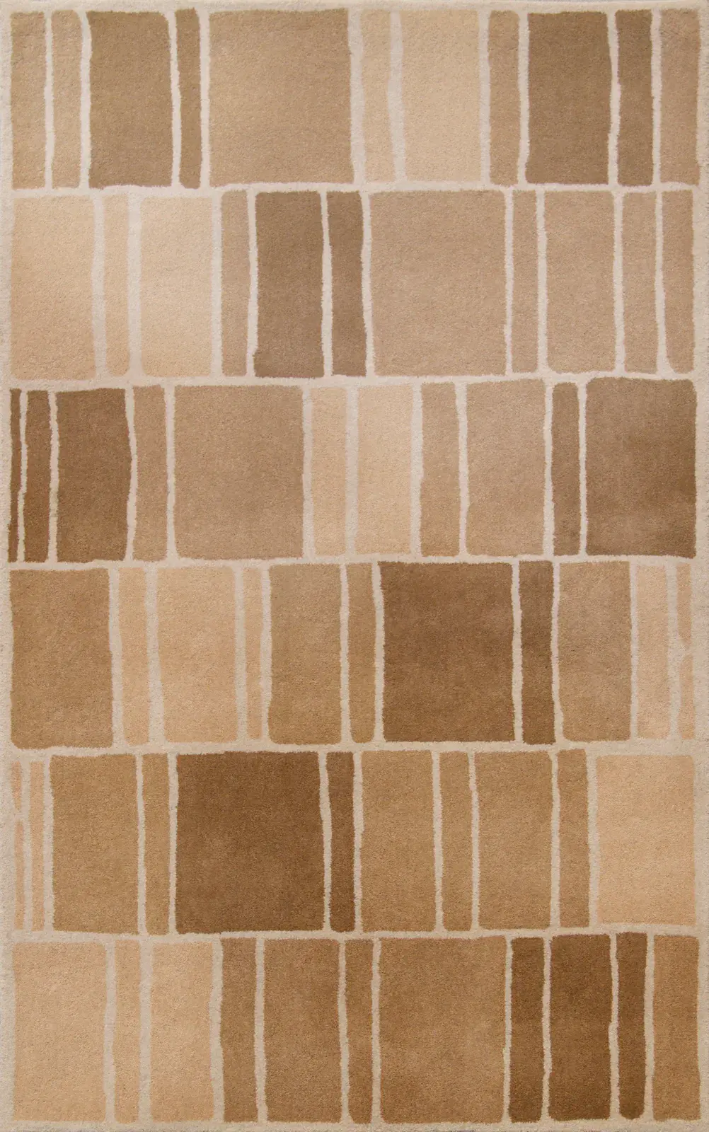 Martha Stewart Block Grid Hand-Tufted Wool Outdoor Rug