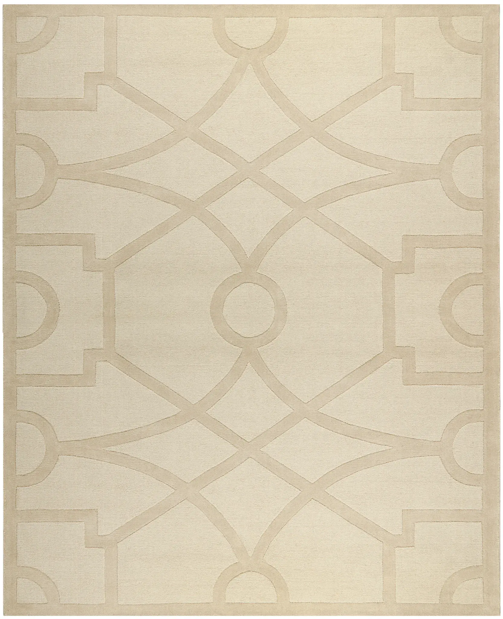 Martha Stewart Trellis Hand-Tufted Wool Outdoor Rug