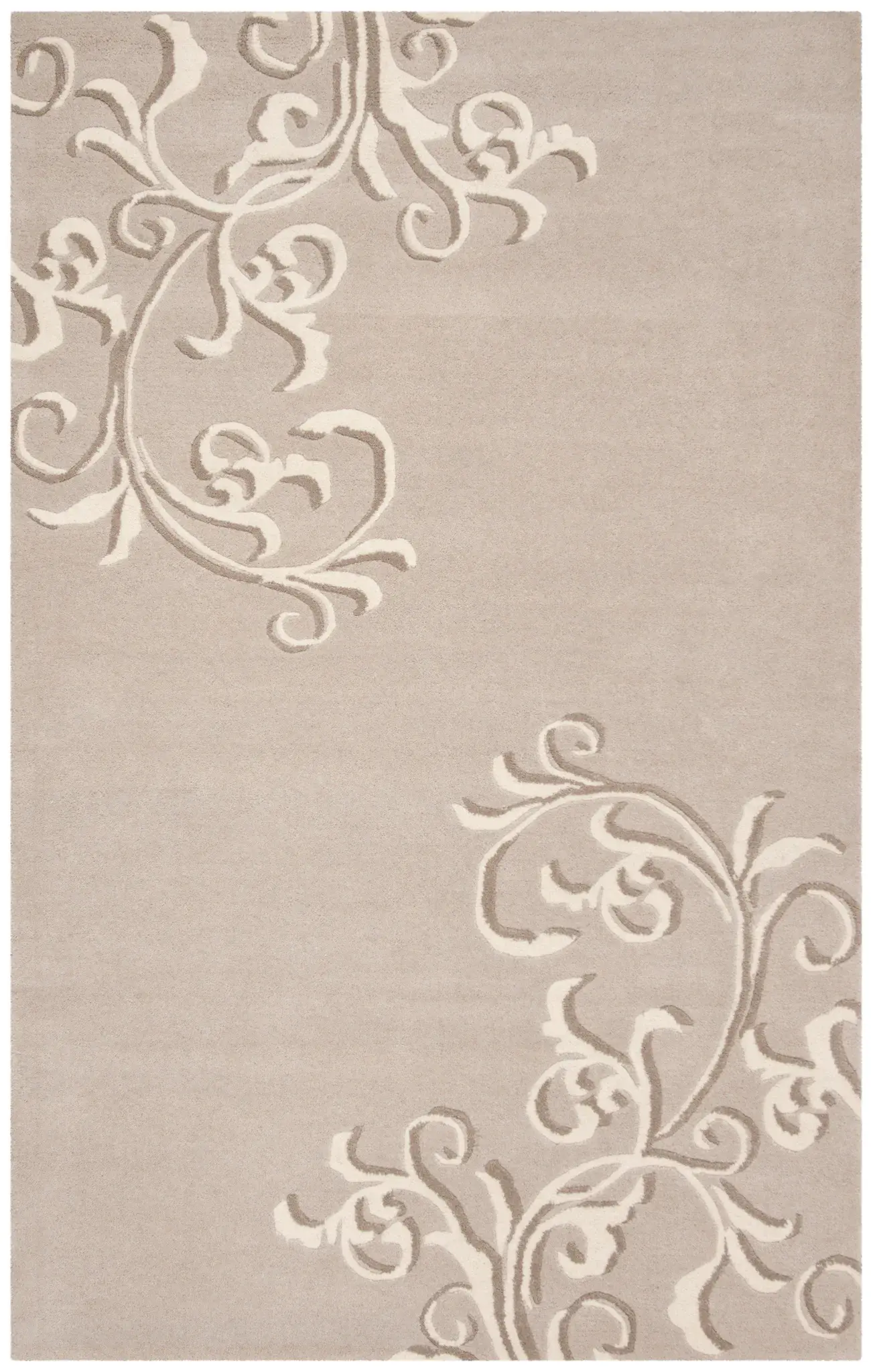 Martha Stewart Scrolling Vine Hand-Tufted Wool Outdoor Rug