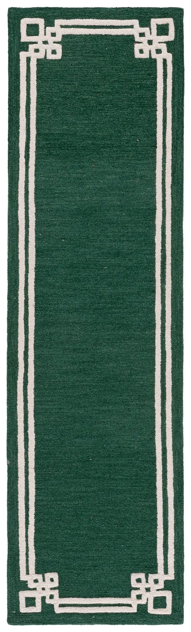 Martha Stewart Greek Key Border Hand-Tufted Wool Outdoor Rug