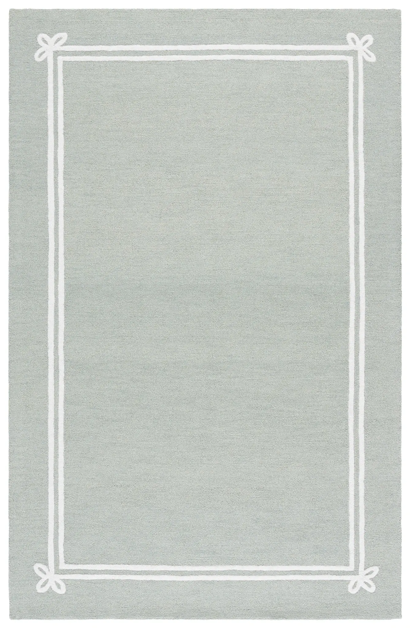 Martha Stewart Bordered Bow Hand-Tufted Wool Outdoor Rug