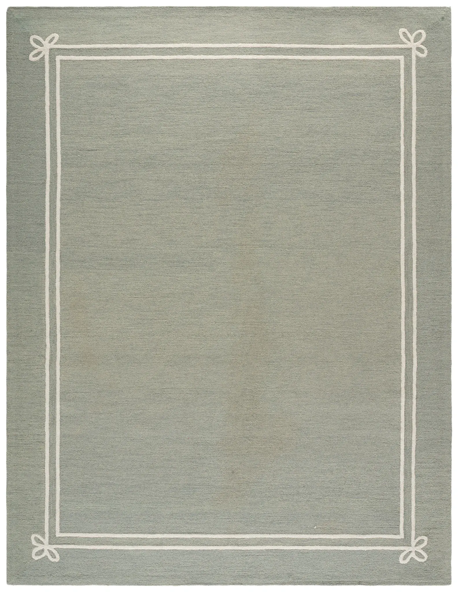 Martha Stewart Bordered Bow Hand-Tufted Wool Outdoor Rug