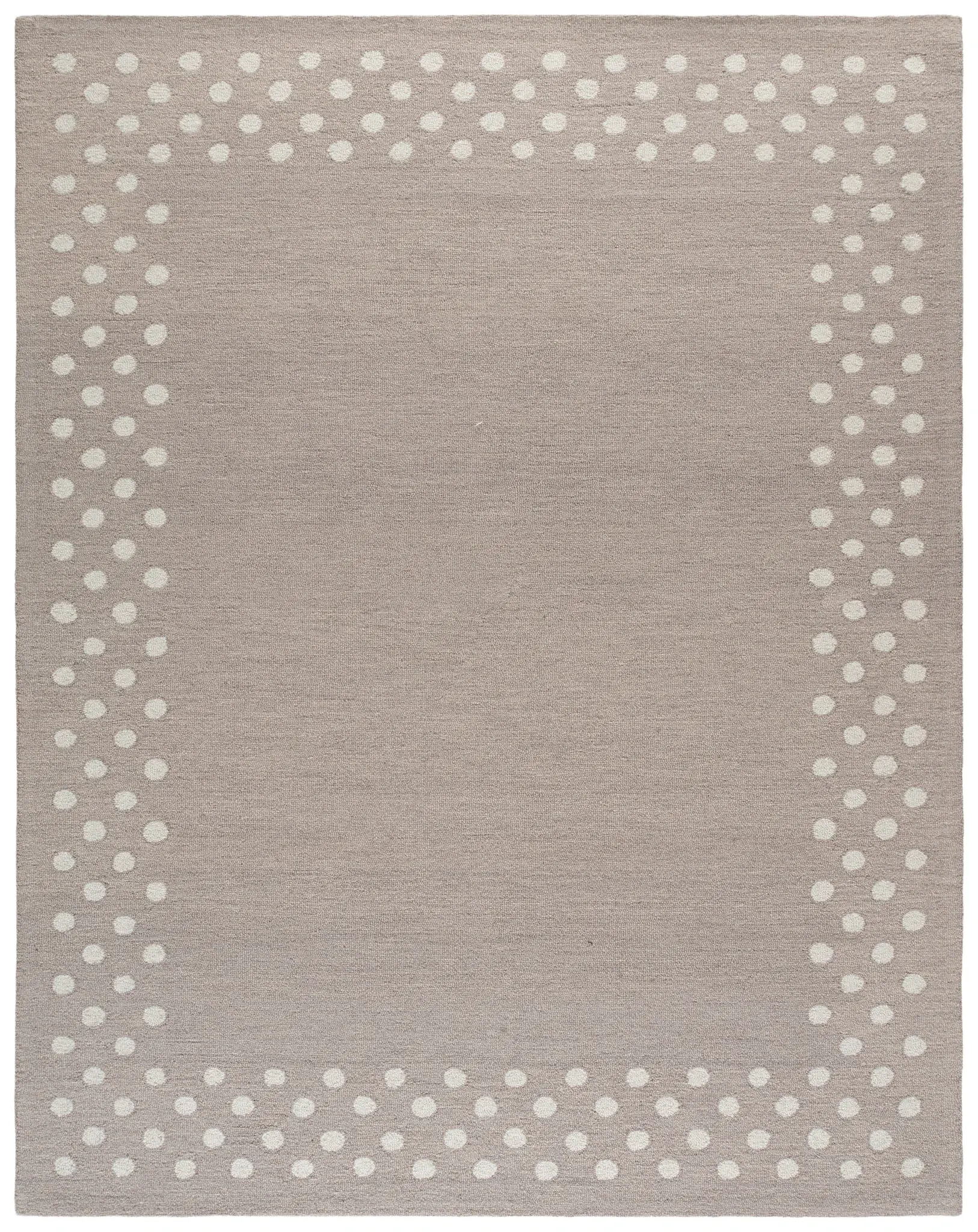 Martha Stewart Bordered Polka Dot Hand-Tufted Wool Outdoor Rug