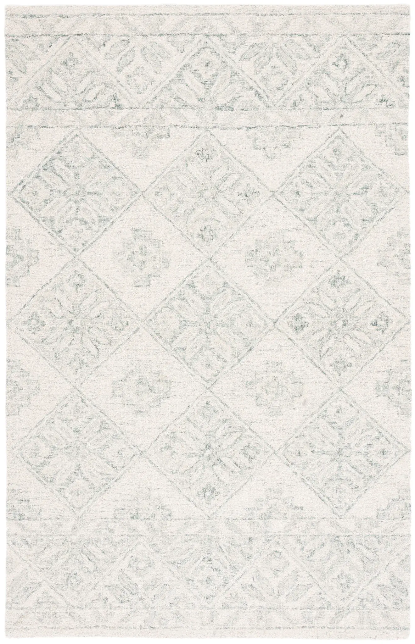 Martha Stewart Geometric Diamond Hand-Tufted Wool Outdoor Rug