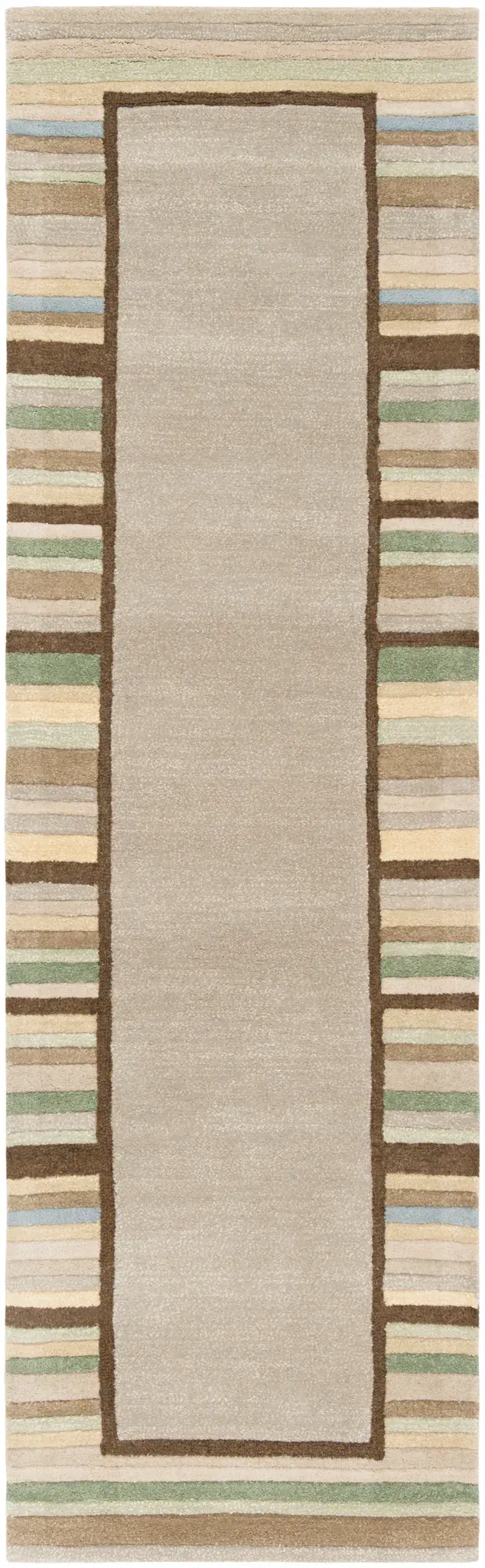 Martha Stewart Striped Border Hand-Tufted Outdoor Rug