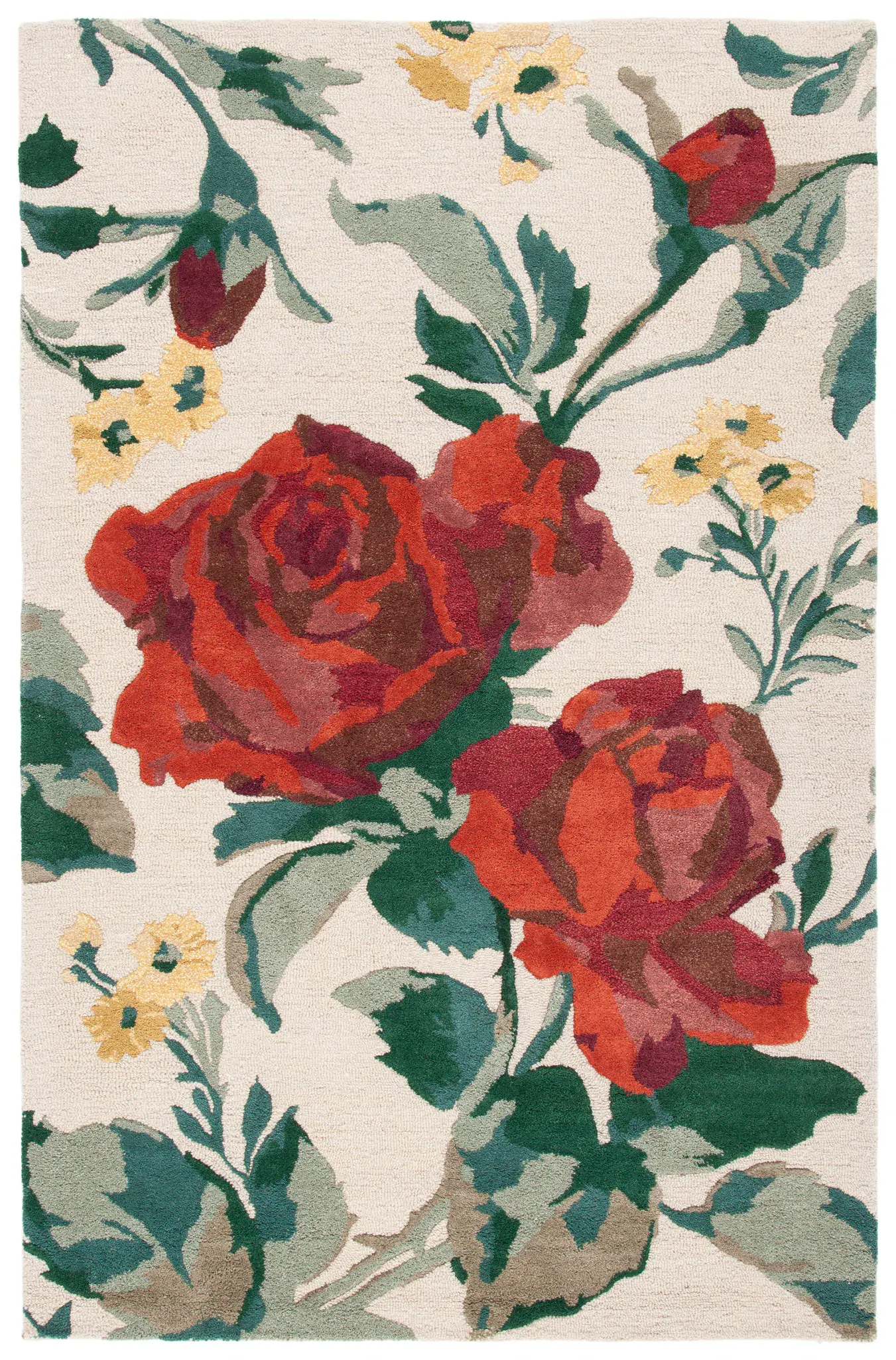 Martha Stewart Rose Chintz Hand-Tufted Wool Outdoor Rug