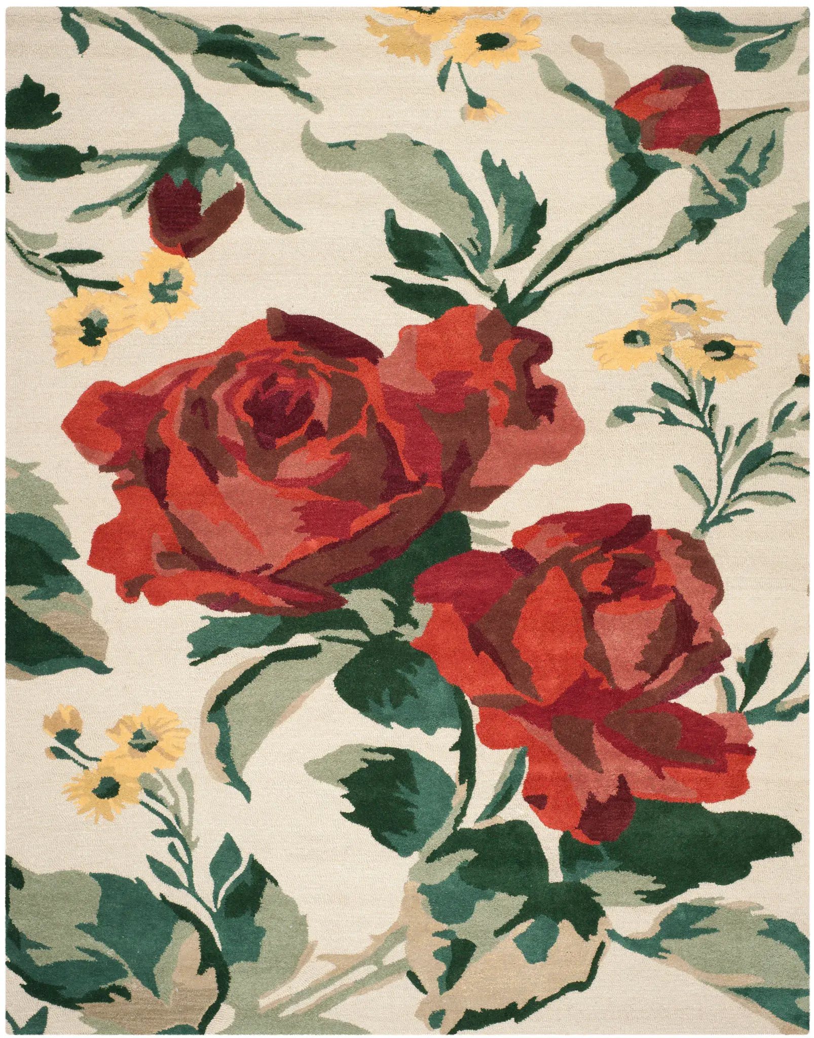 Martha Stewart Rose Chintz Hand-Tufted Wool Outdoor Rug