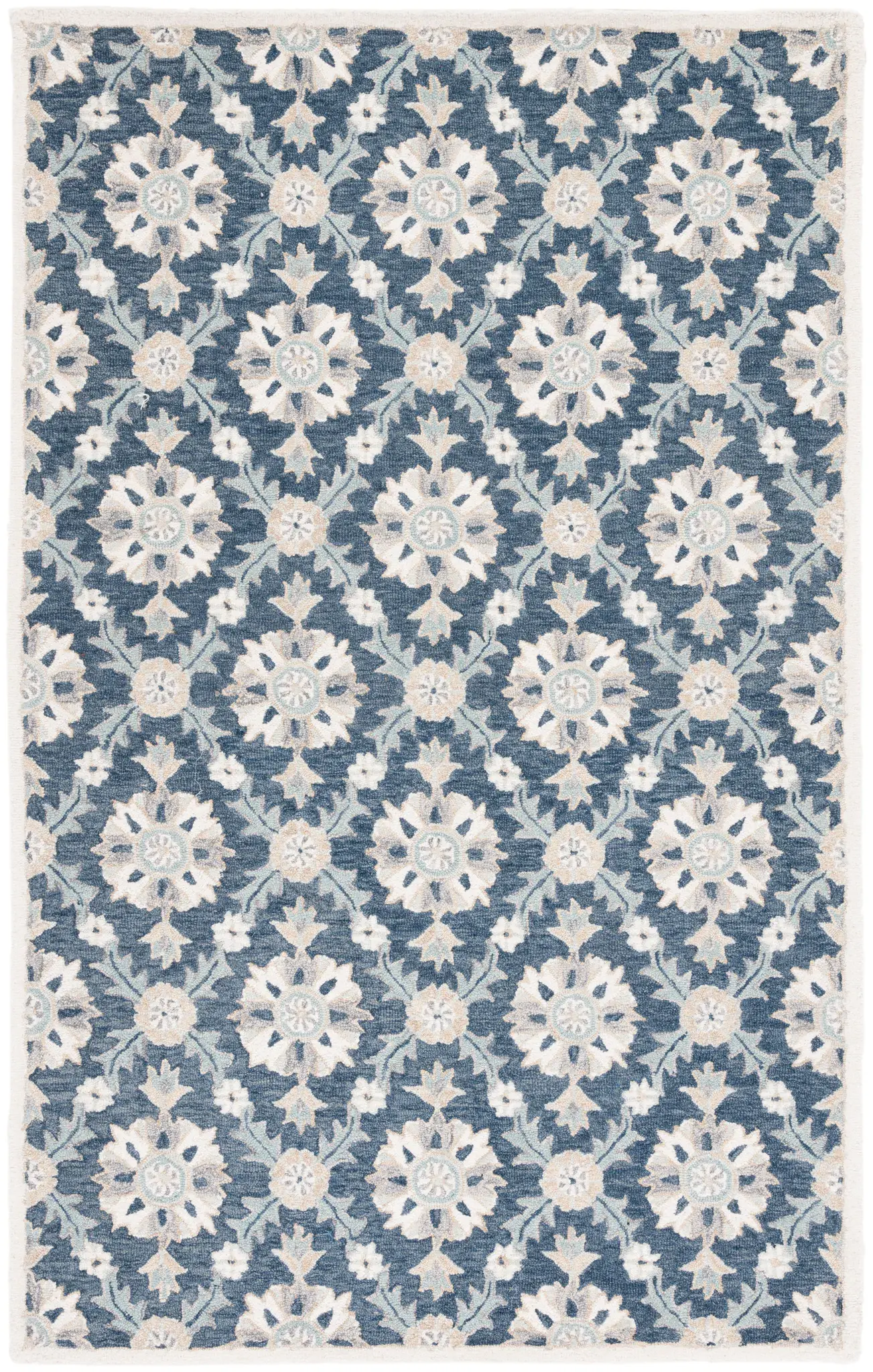 Martha Stewart Floral Lattice Hand-Tufted Wool Outdoor Rug