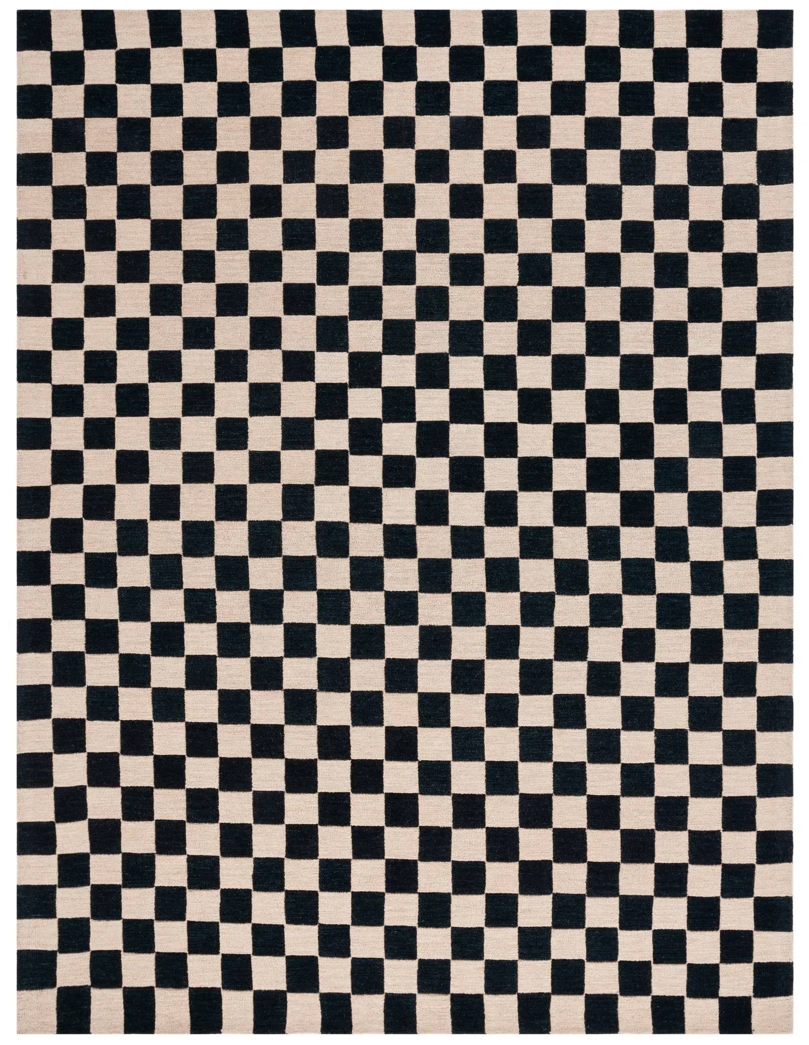 Martha Stewart Checkered Hand-Tufted Wool Outdoor Rug