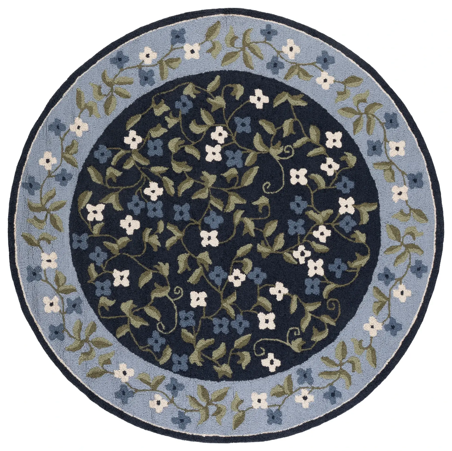 Martha Stewart Floral Vine Hand-Tufted Wool Outdoor Rug