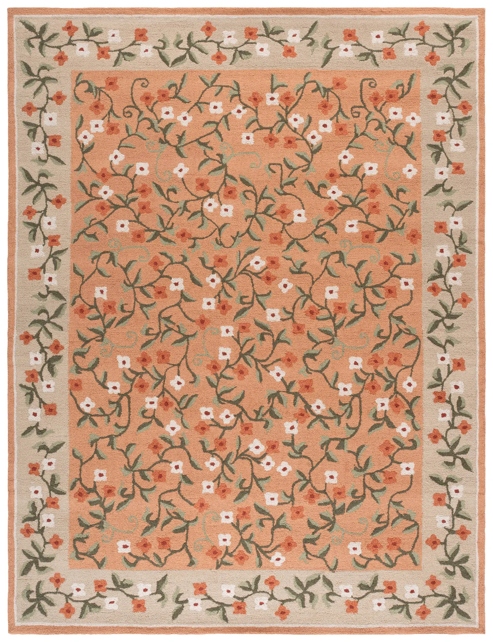 Martha Stewart Floral Vine Hand-Tufted Wool Outdoor Rug