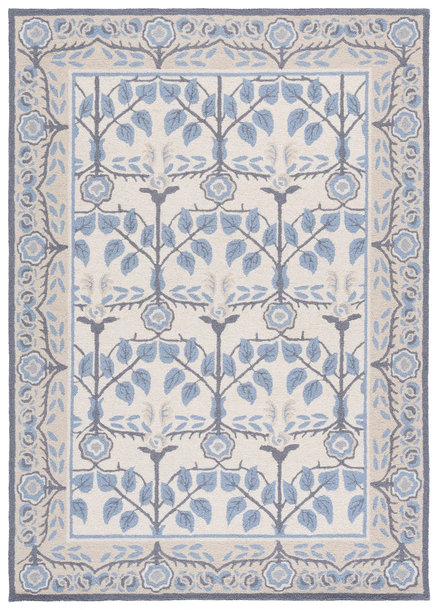 Martha Stewart Botanical Trellis Hand-Tufted Wool Outdoor Rug