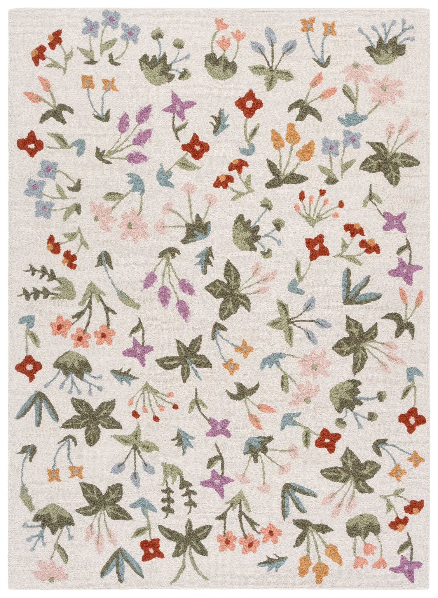 Martha Stewart Farmhouse Floral Hand-Tufted Wool Outdoor Rug