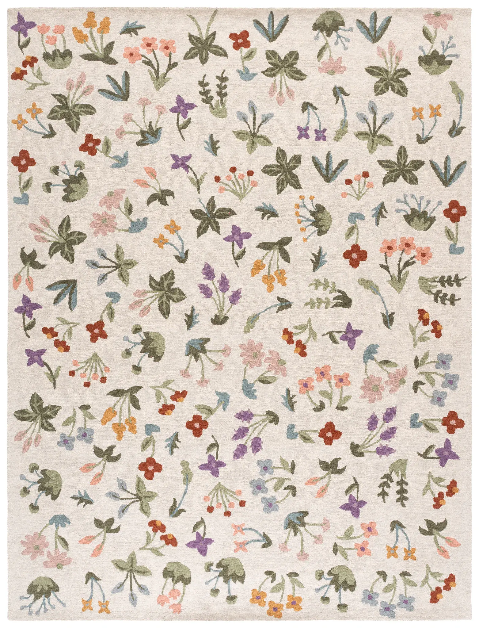 Martha Stewart Farmhouse Floral Hand-Tufted Wool Outdoor Rug