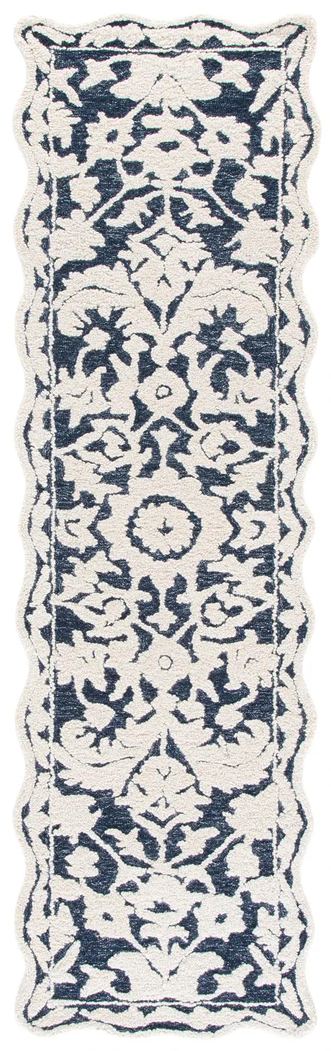 Martha Stewart Damask Floral Hand-Tufted Wool Rug
