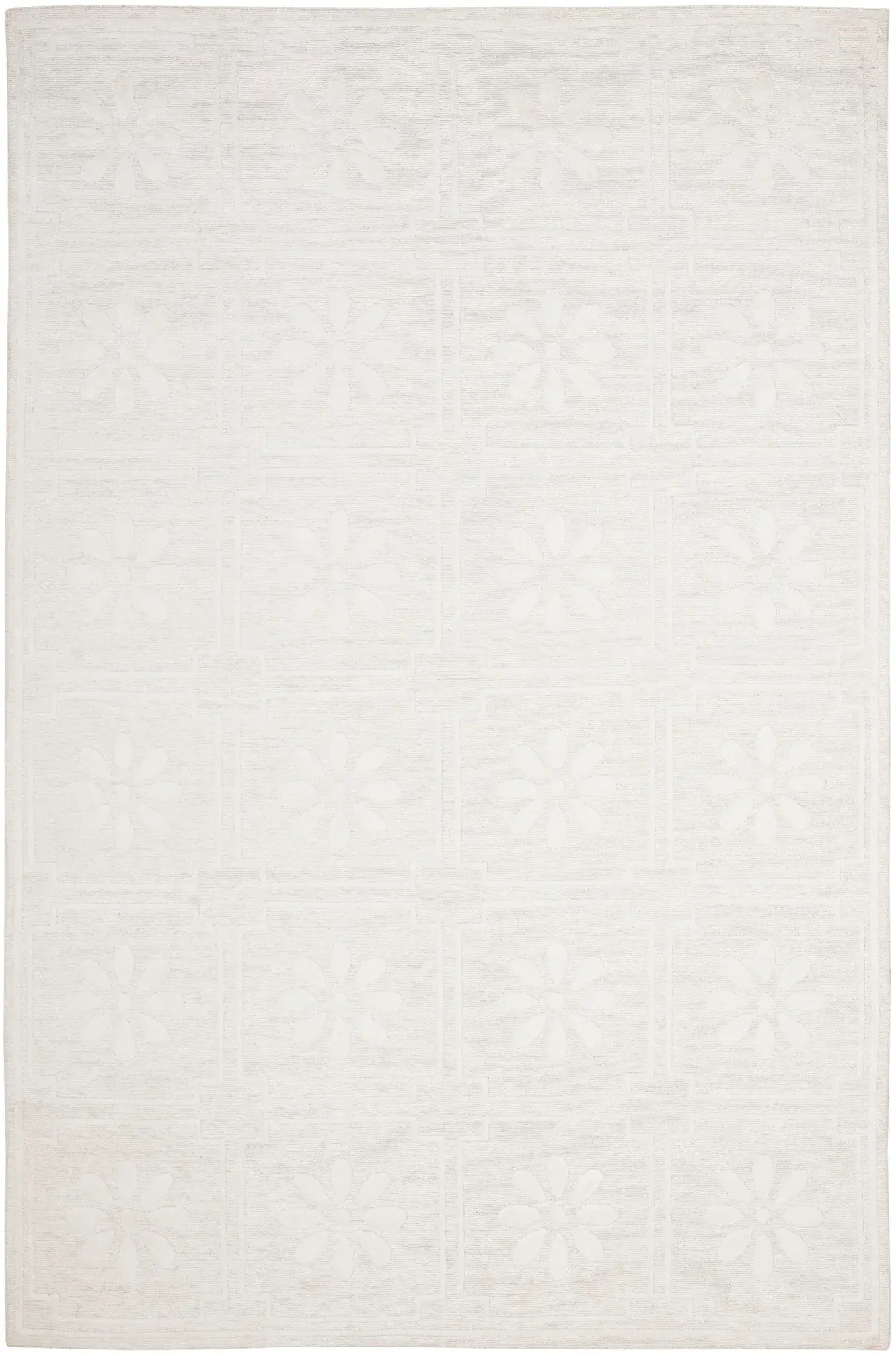 Martha Stewart Daisy Square Hand-Knotted Outdoor Rug