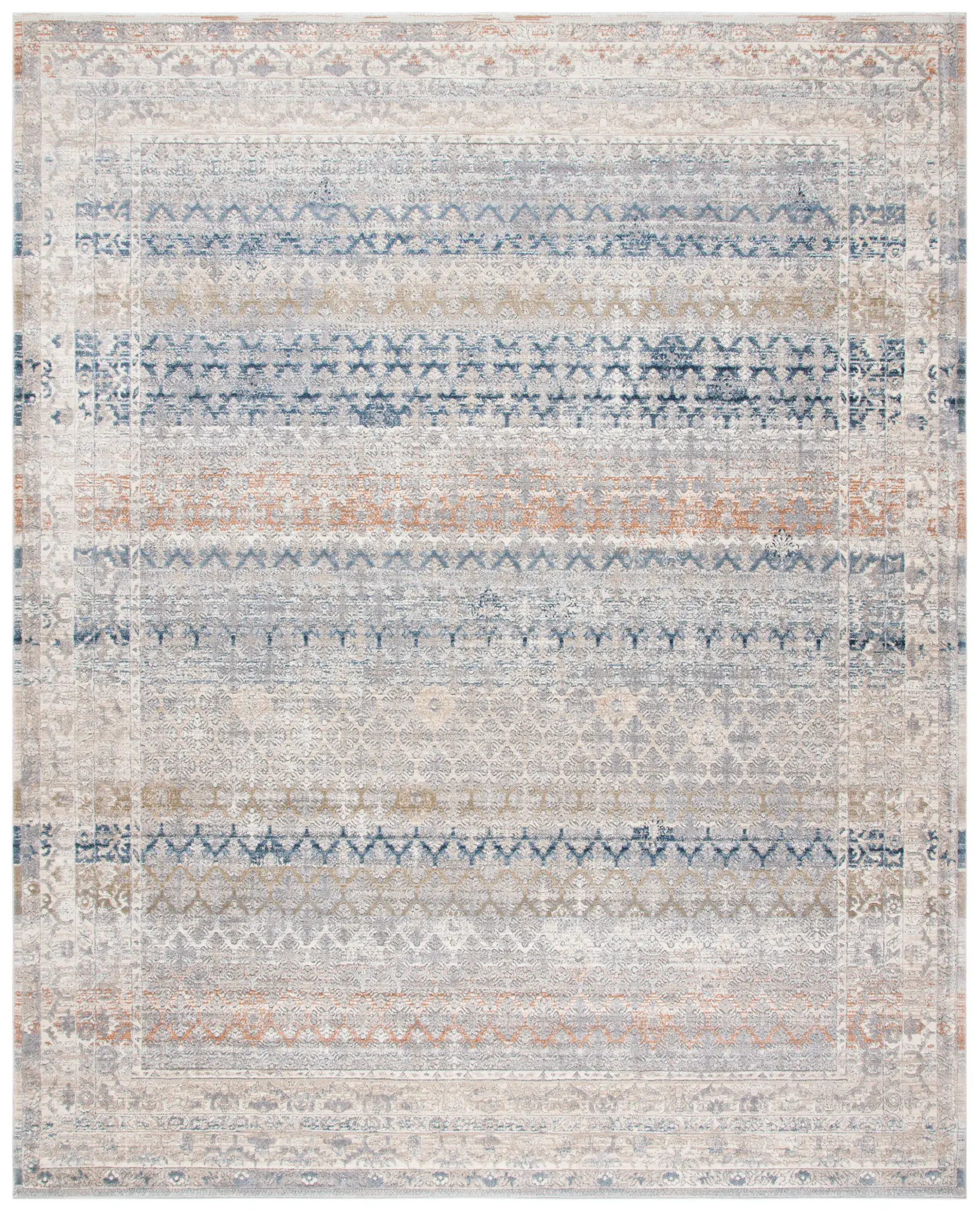 Martha Stewart Bordered Tribal Stripe Outdoor Rug
