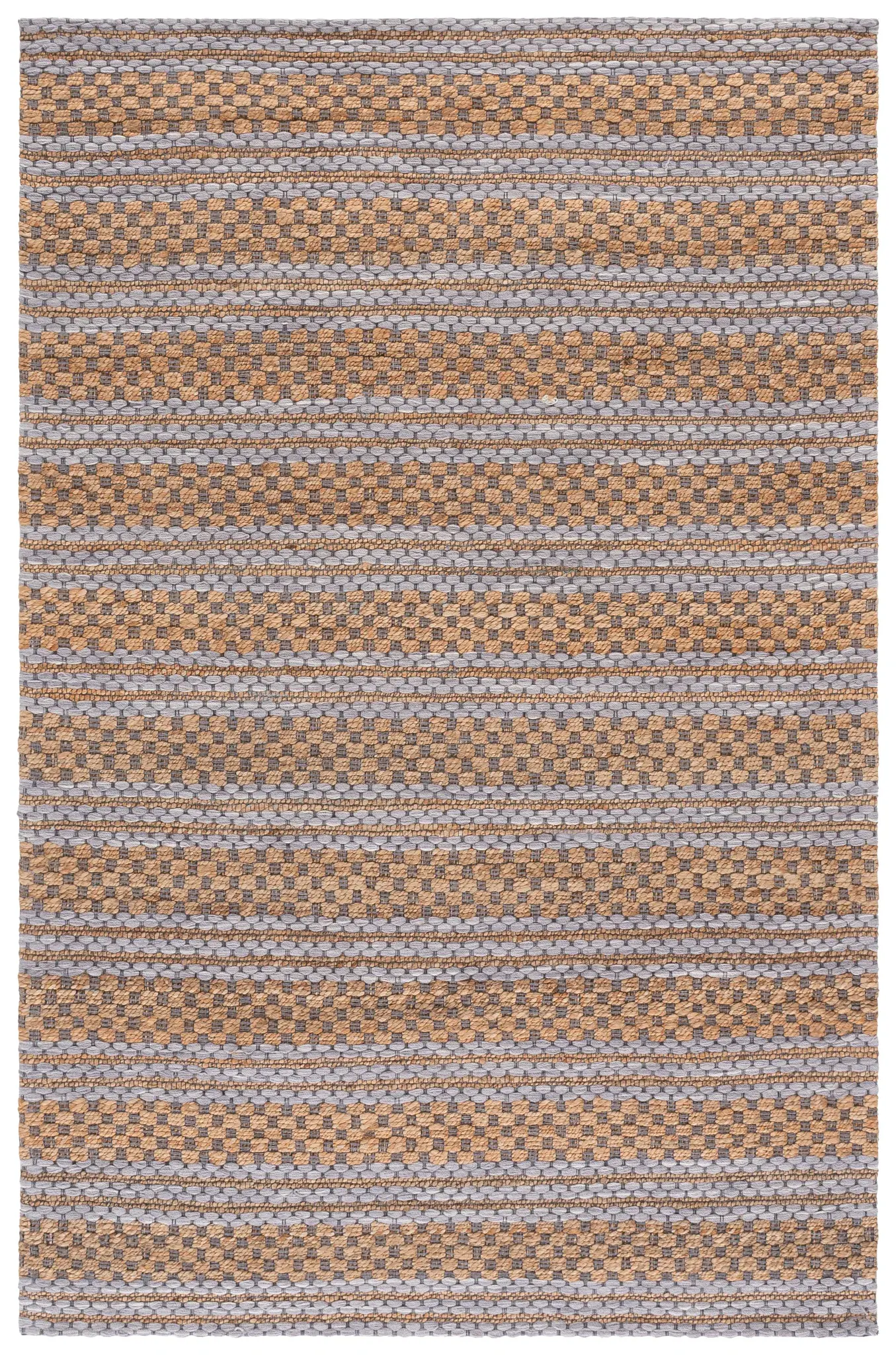 Martha Stewart Textured Banded Stripe Hand-Tufted Wool & Jute Rug