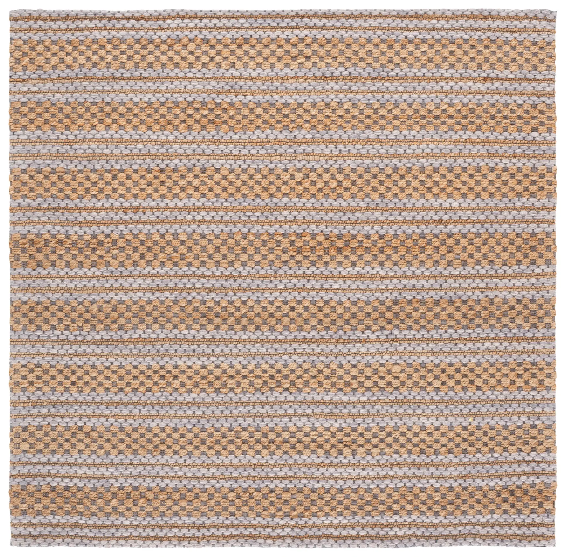 Martha Stewart Textured Banded Stripe Hand-Tufted Wool & Jute Rug