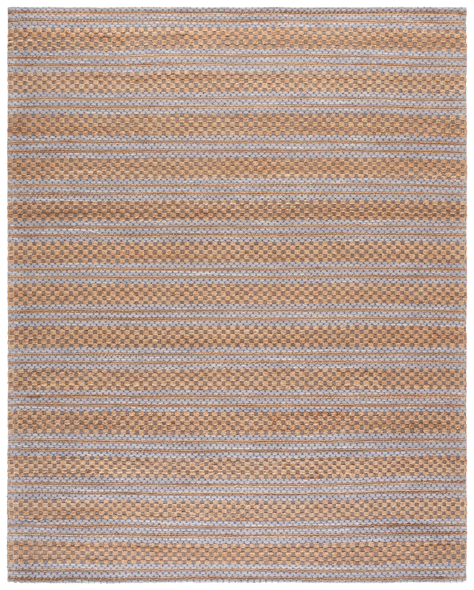 Martha Stewart Textured Banded Stripe Hand-Tufted Wool & Jute Rug