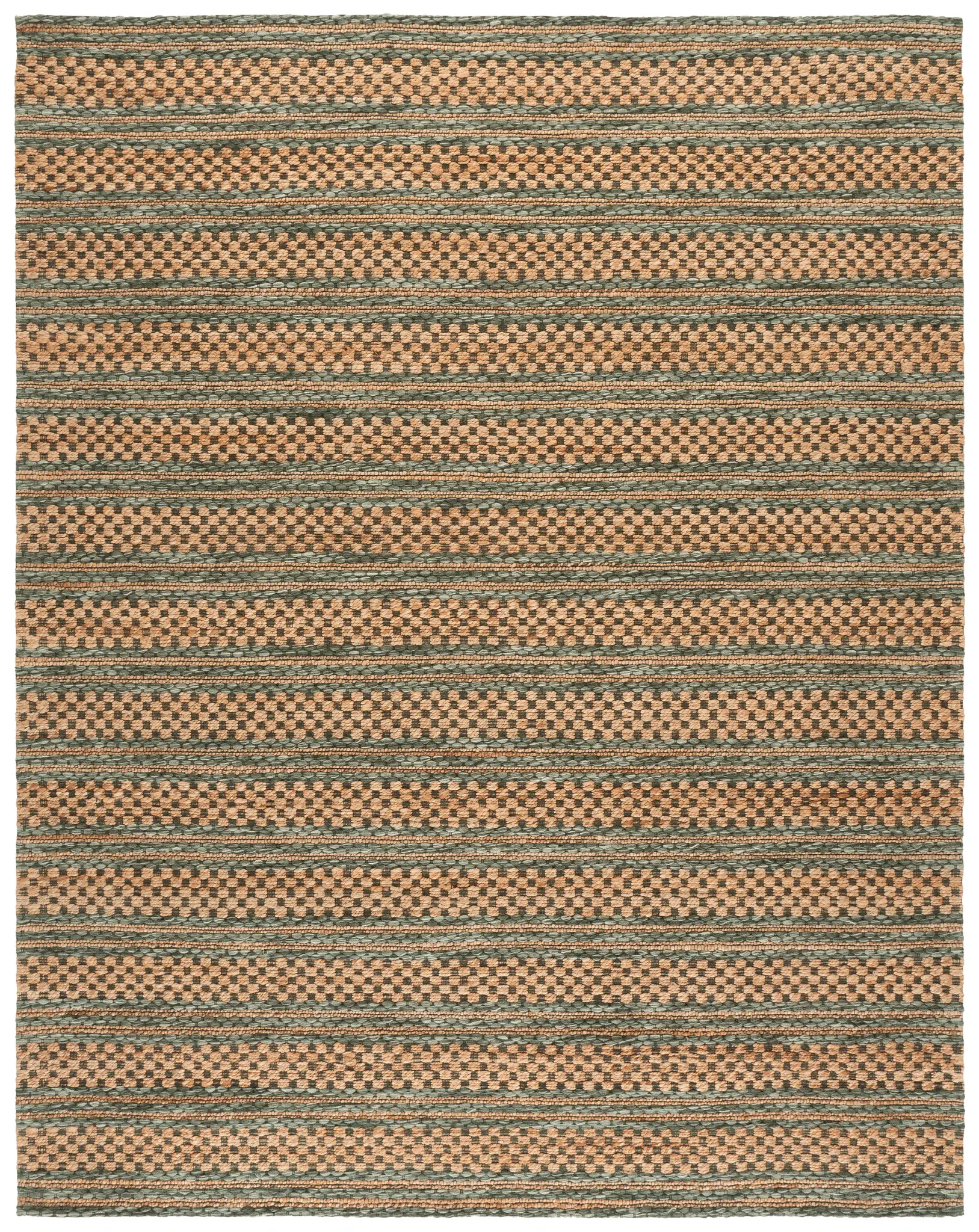 Martha Stewart Textured Banded Stripe Hand-Tufted Wool & Jute Rug