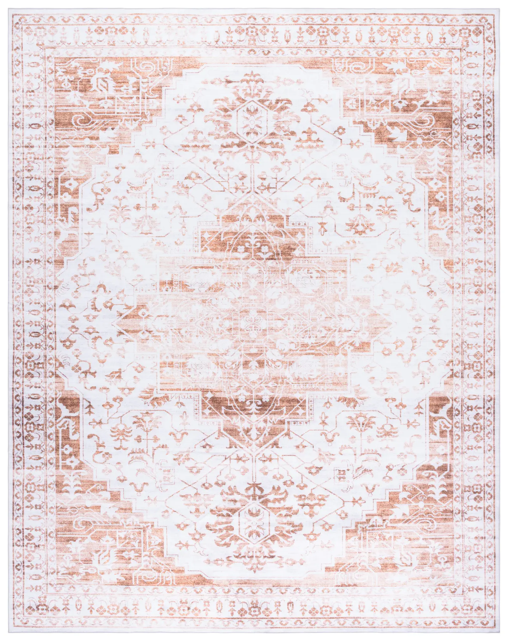Martha Stewart Distressed Medallion Washable Rug