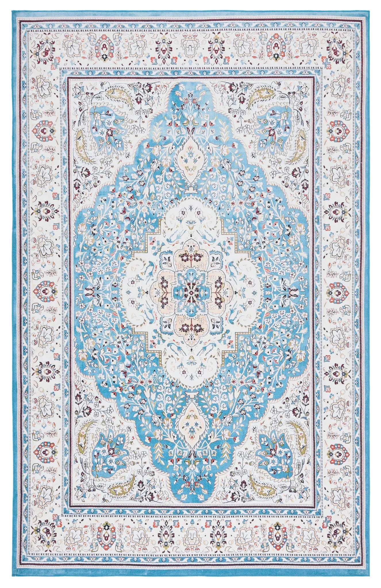 Martha Stewart Floral Medallion Washable Rug