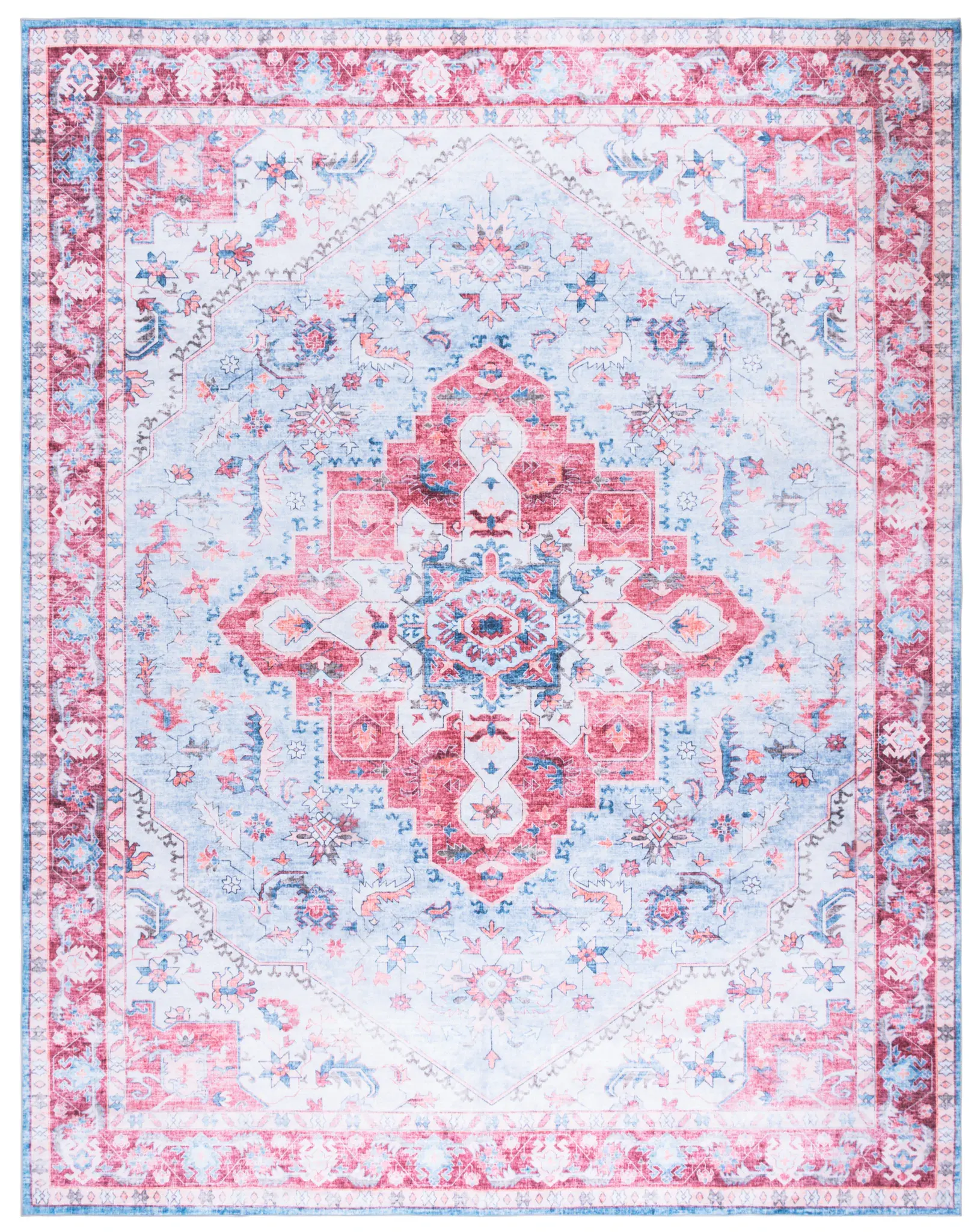 Martha Stewart Traditional Medallion Washable Rug