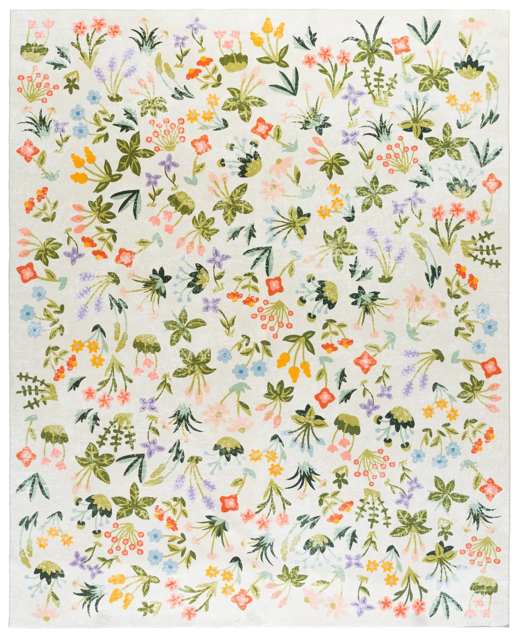 Martha Stewart Scattered Wildflower Washable Rug