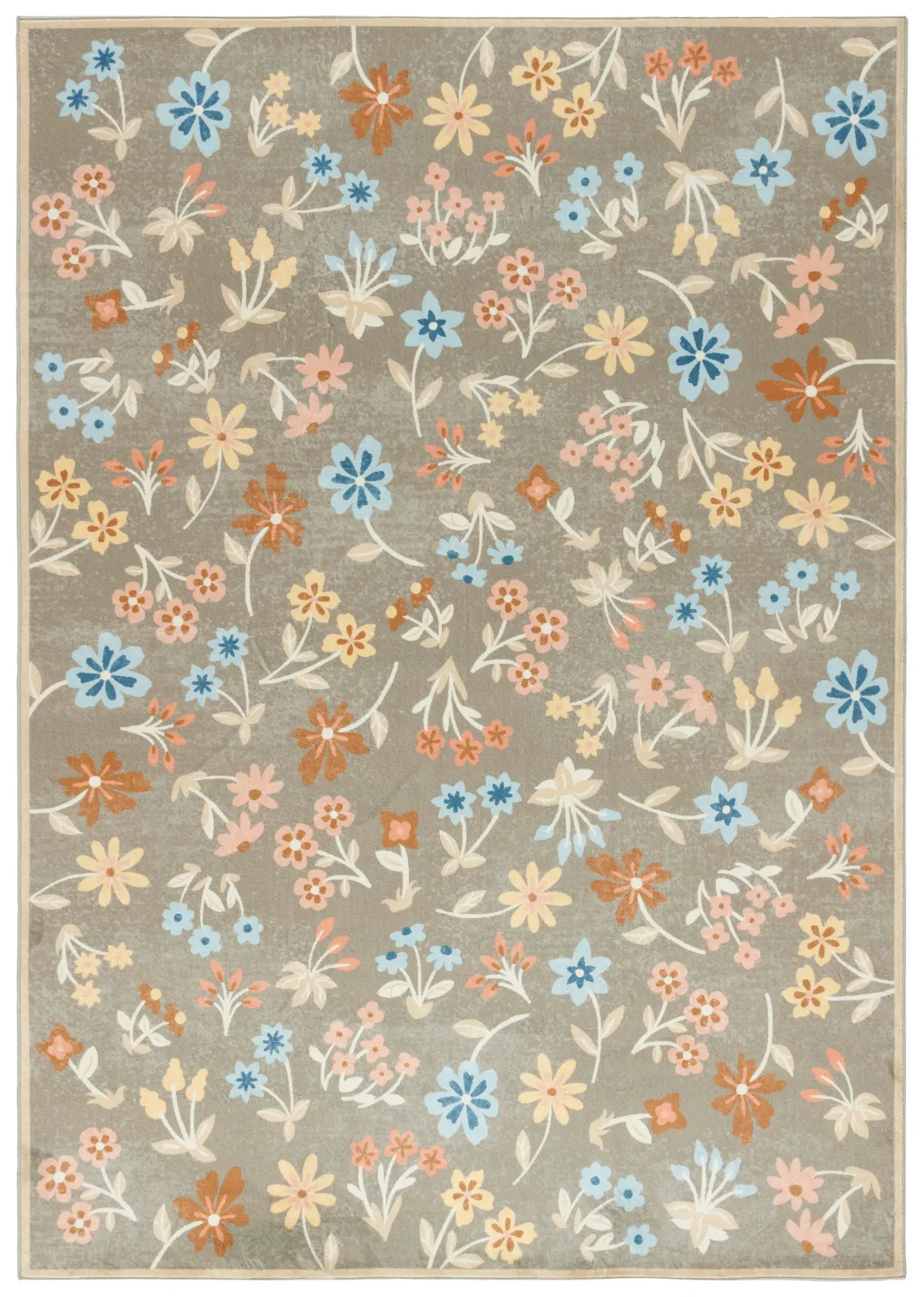 Martha Stewart Scattered Floral Washable Rug