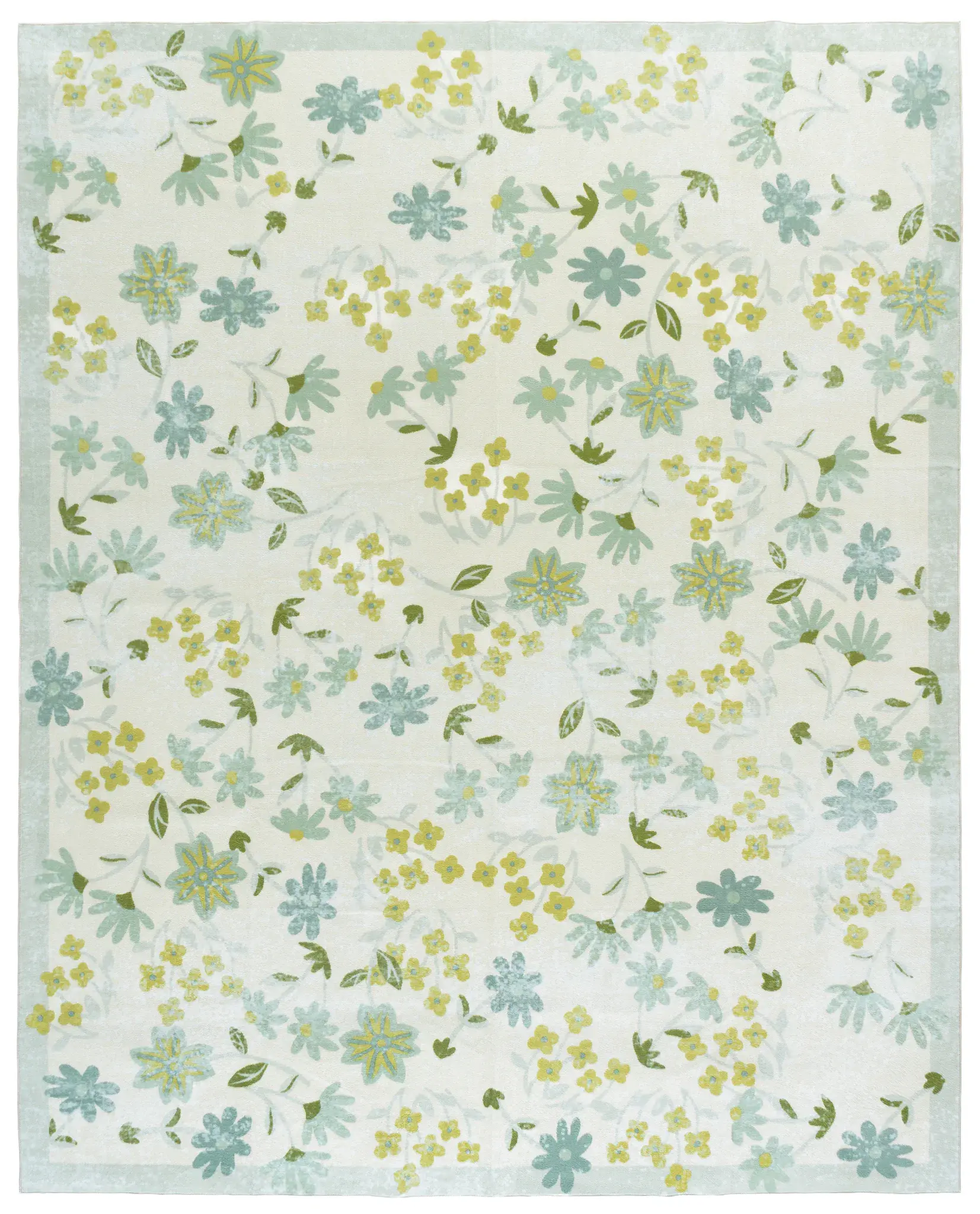 Martha Stewart Allover Daisy Floral Washable Rug