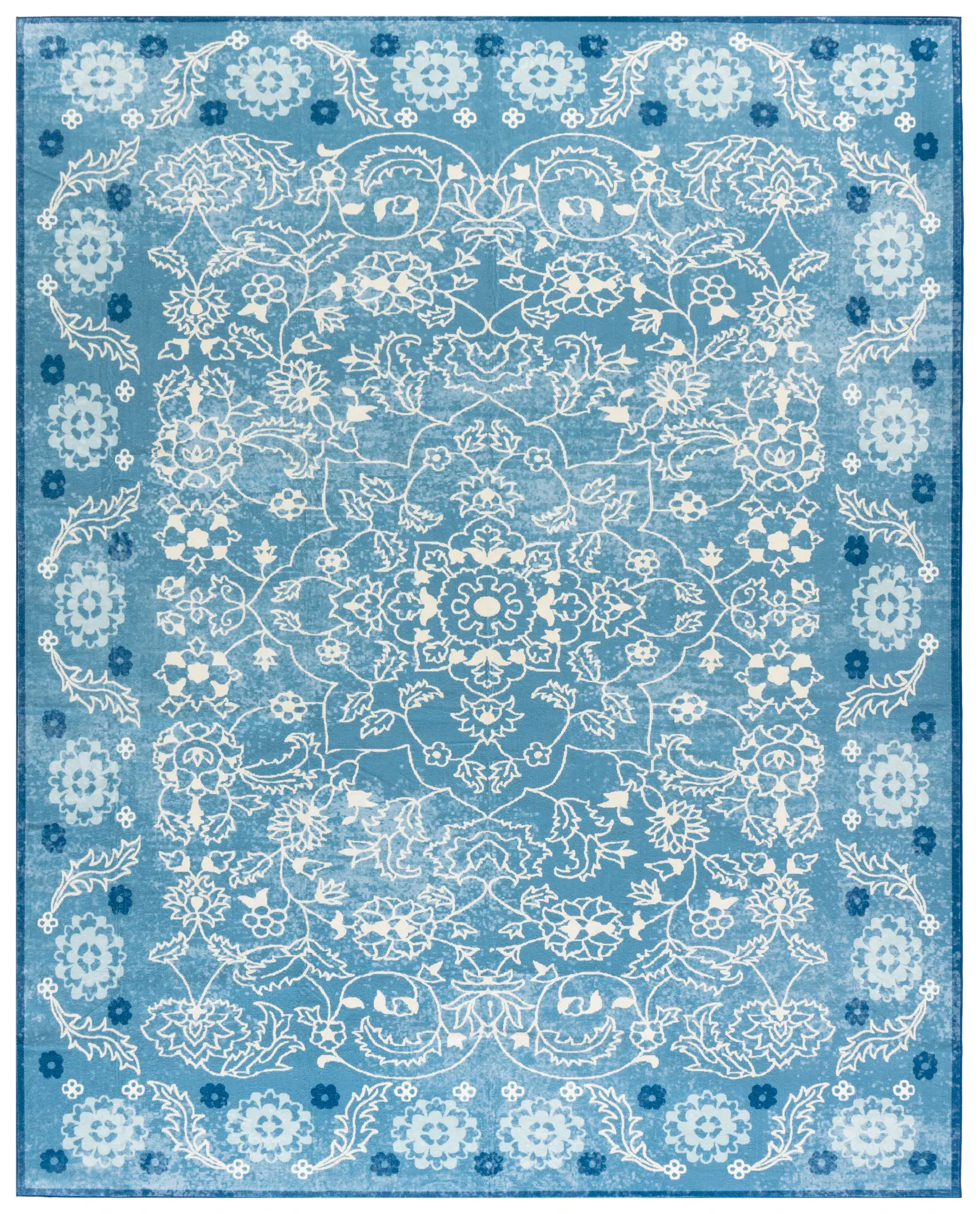 Martha Stewart Floral Rosette Washable Rug