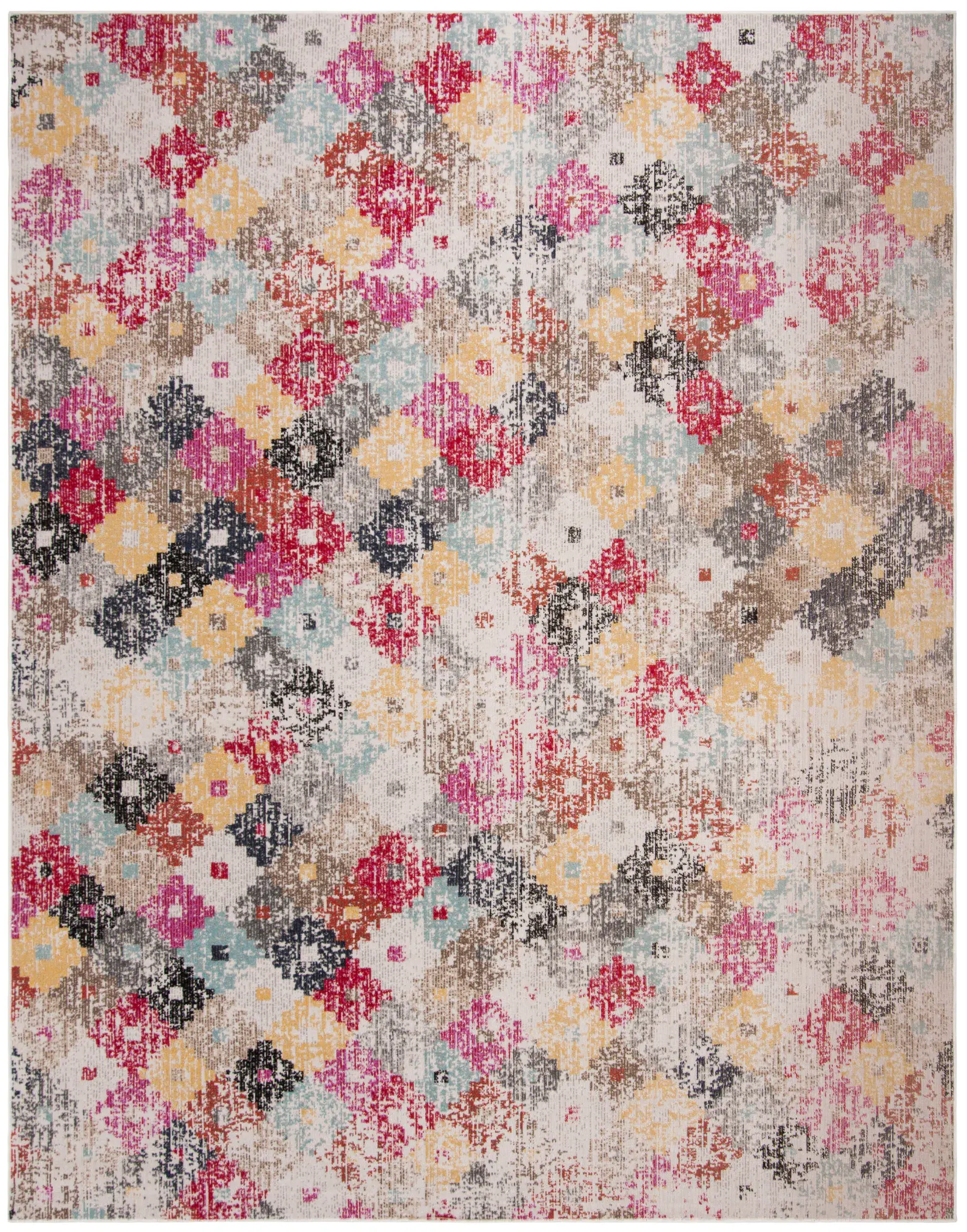 Montage Diamond Grid Outdoor Rug