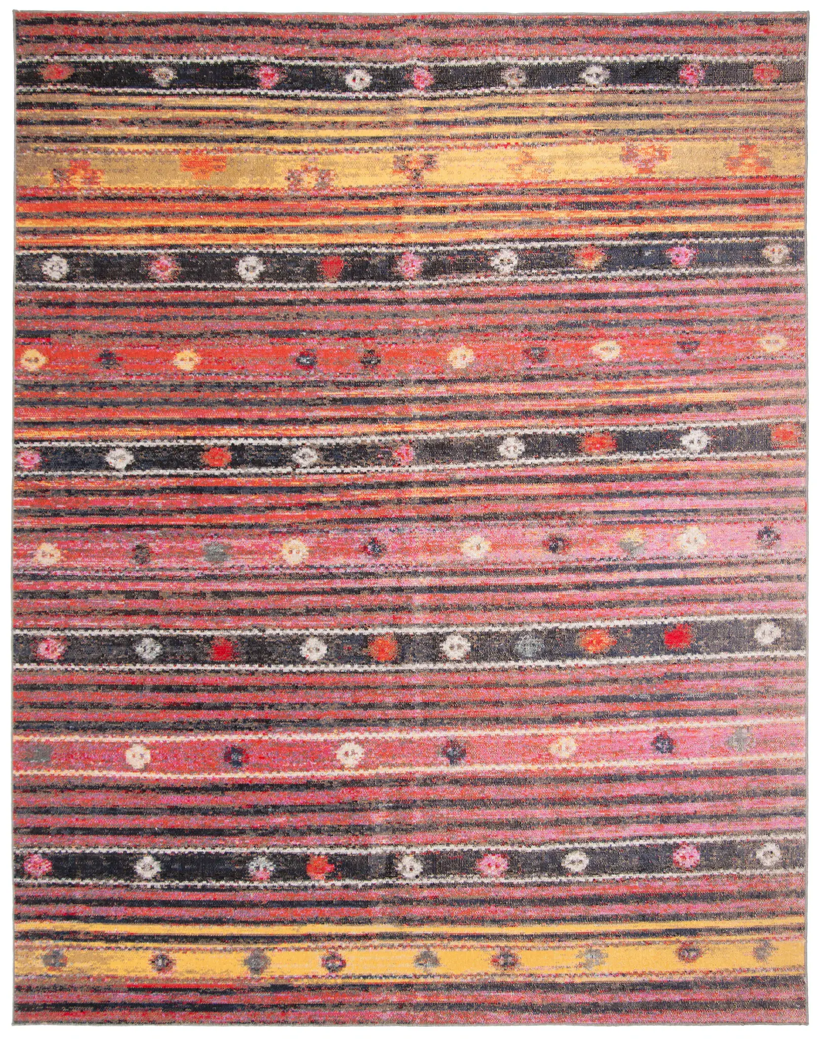 Montage Tribal Dot Stripe Outdoor Rug