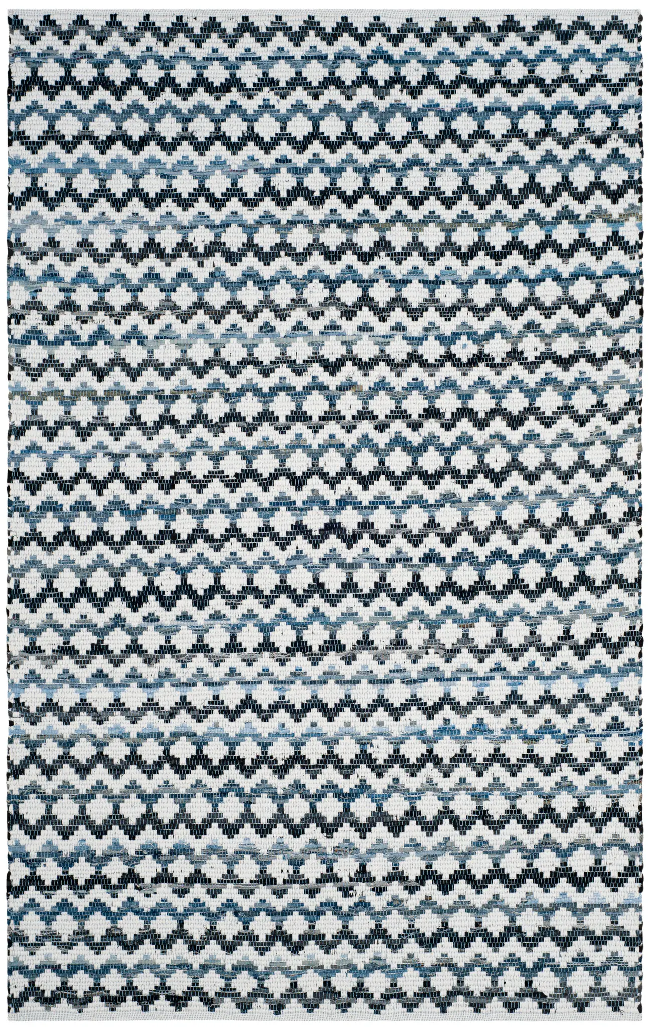 Montauk Chevron Stripe Hand-Woven Cotton Rug