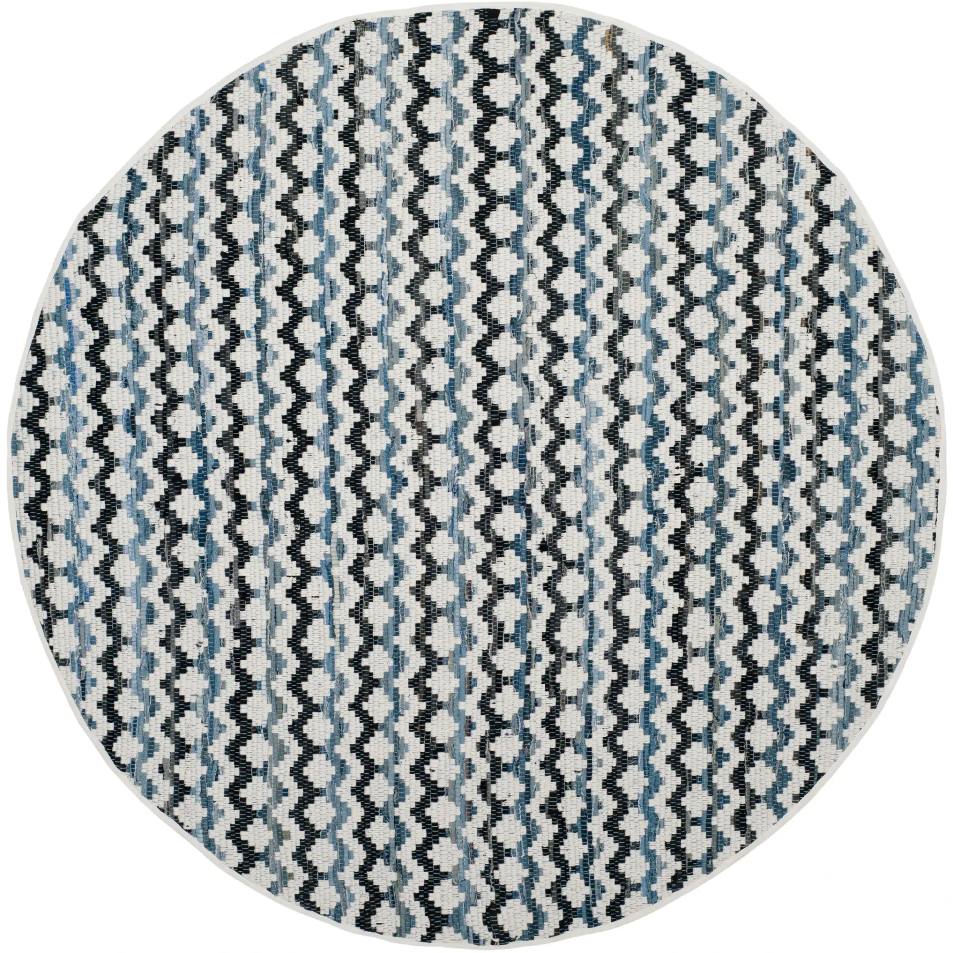 Montauk Chevron Stripe Hand-Woven Cotton Rug