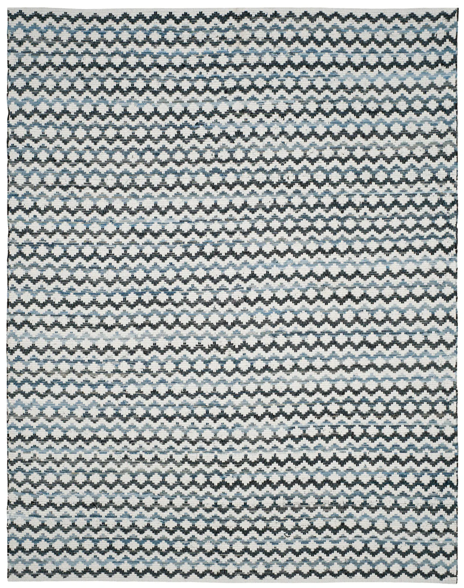Montauk Chevron Stripe Hand-Woven Cotton Rug