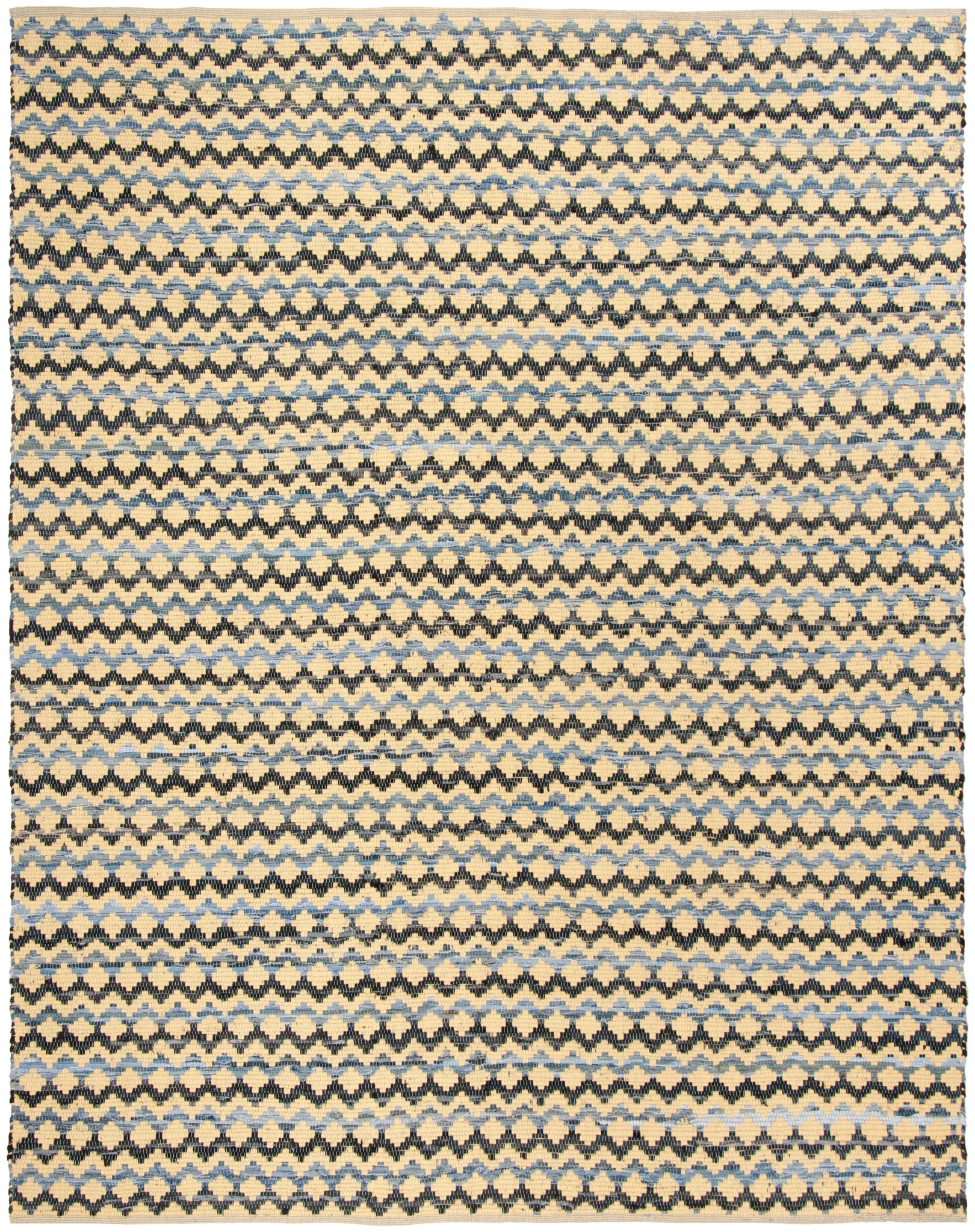 Montauk Chevron Stripe Hand-Woven Cotton Rug