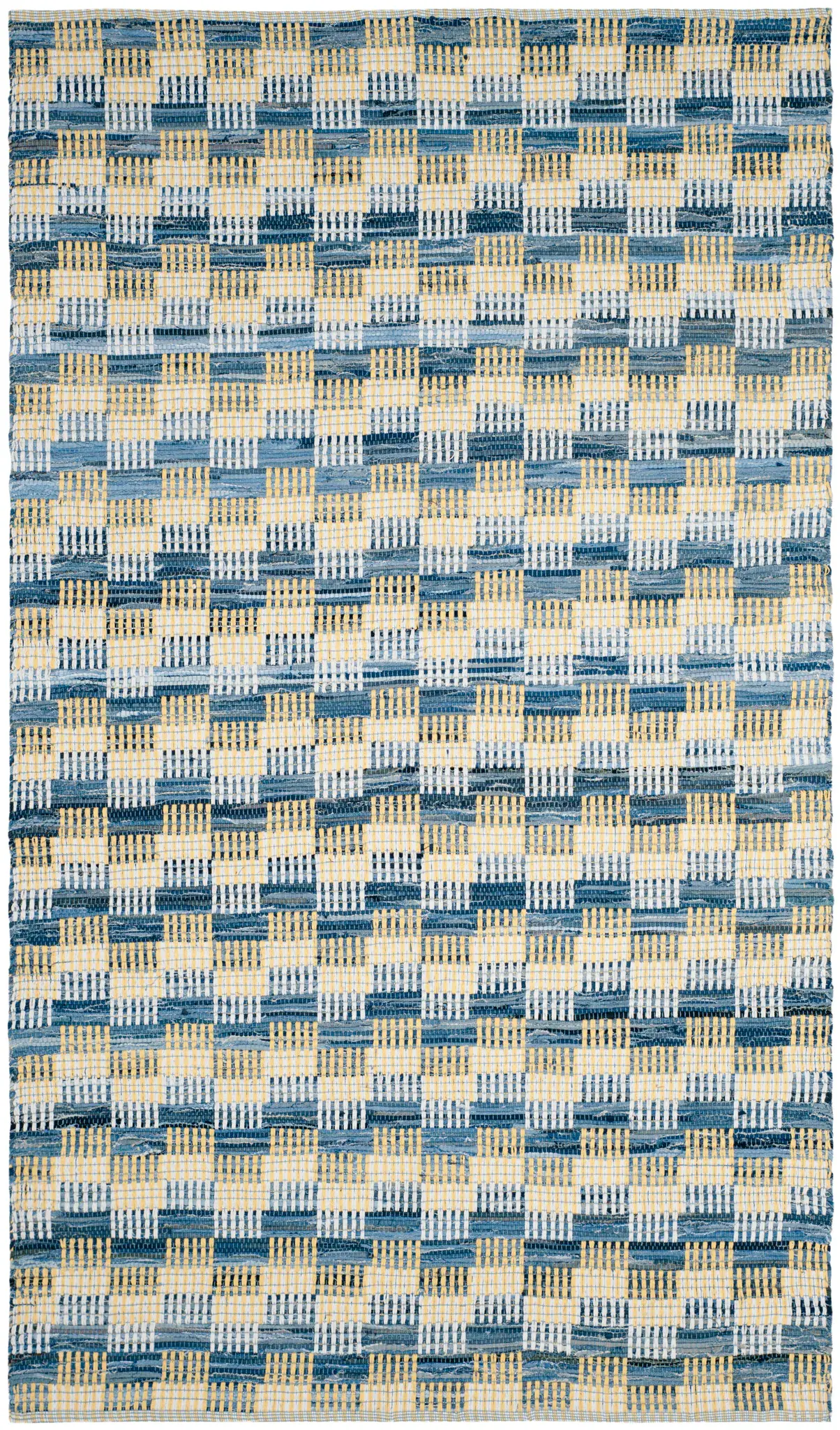 Montauk Cottage Checkered Hand-Woven Cotton Rug