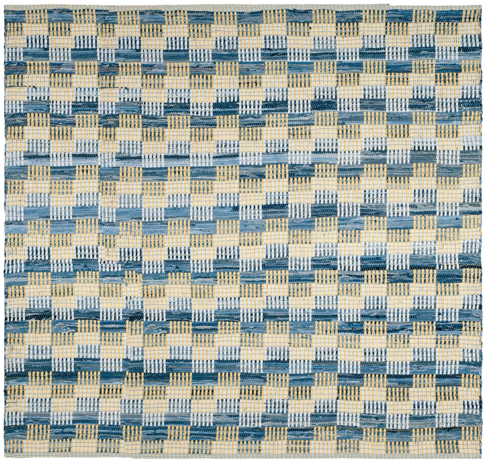 Montauk Cottage Checkered Hand-Woven Cotton Rug