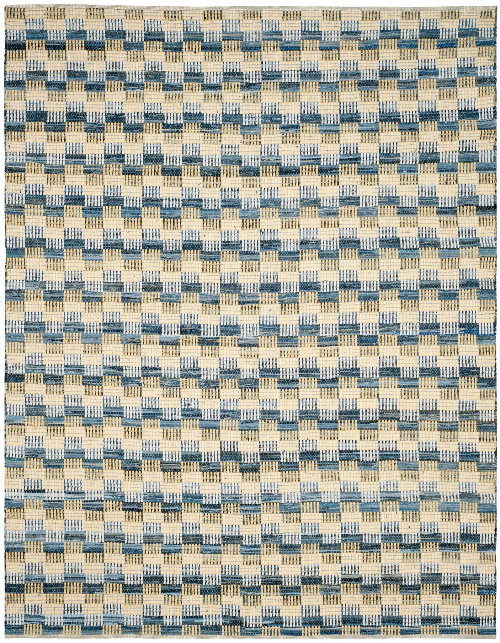 Montauk Cottage Checkered Hand-Woven Cotton Rug