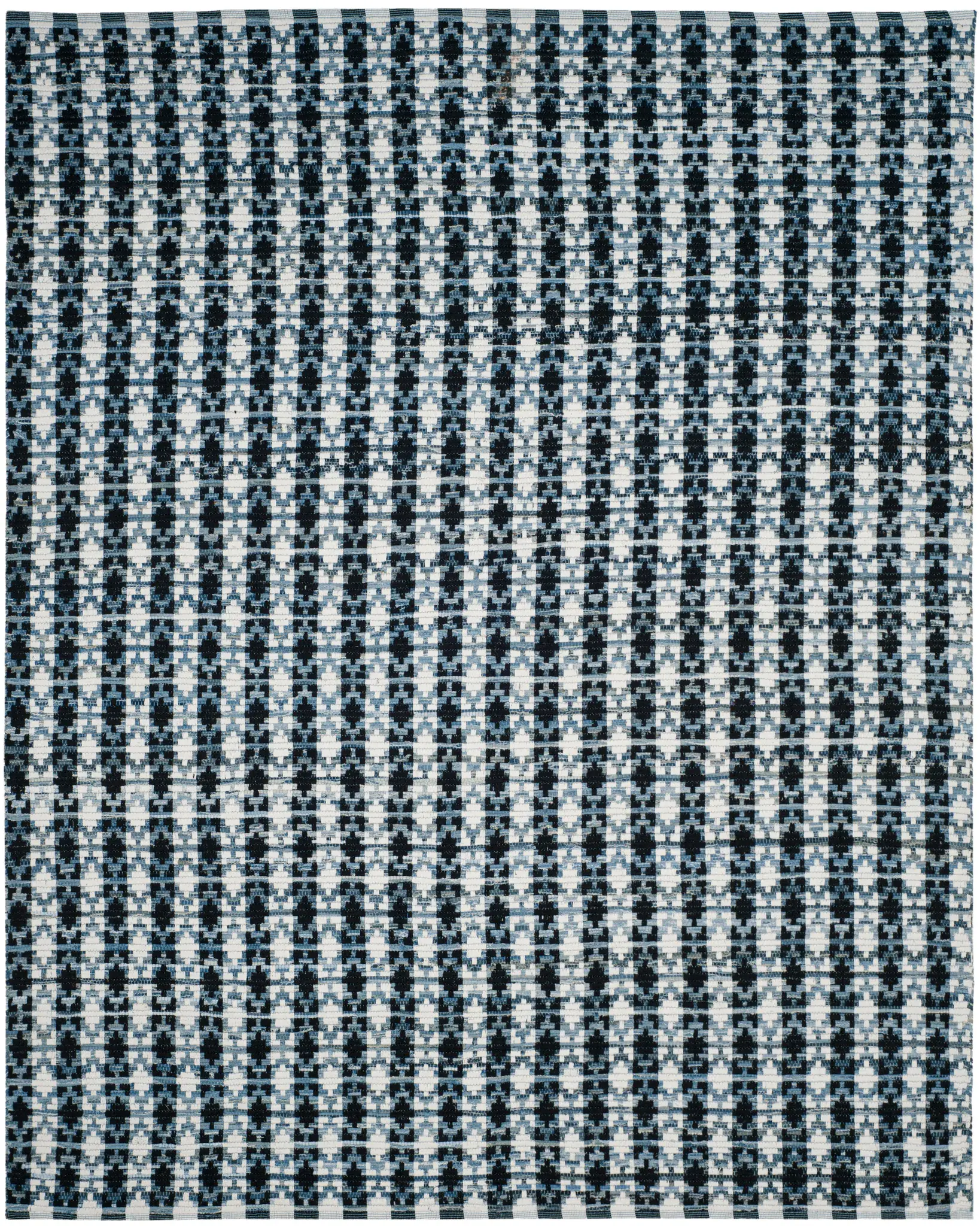 Montauk Tribal Geometric Hand-Woven Cotton Rug