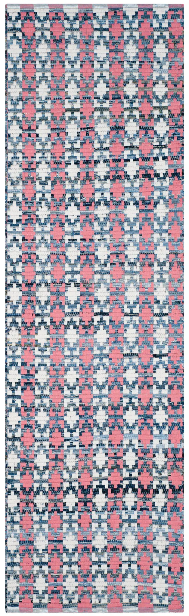 Montauk Tribal Geometric Hand-Woven Cotton Rug