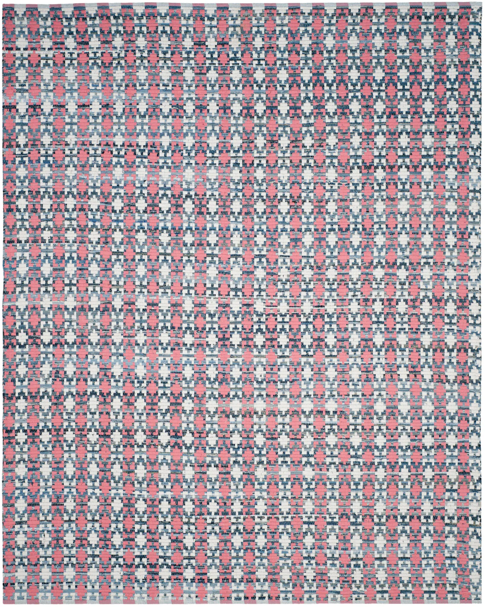 Montauk Tribal Geometric Hand-Woven Cotton Rug
